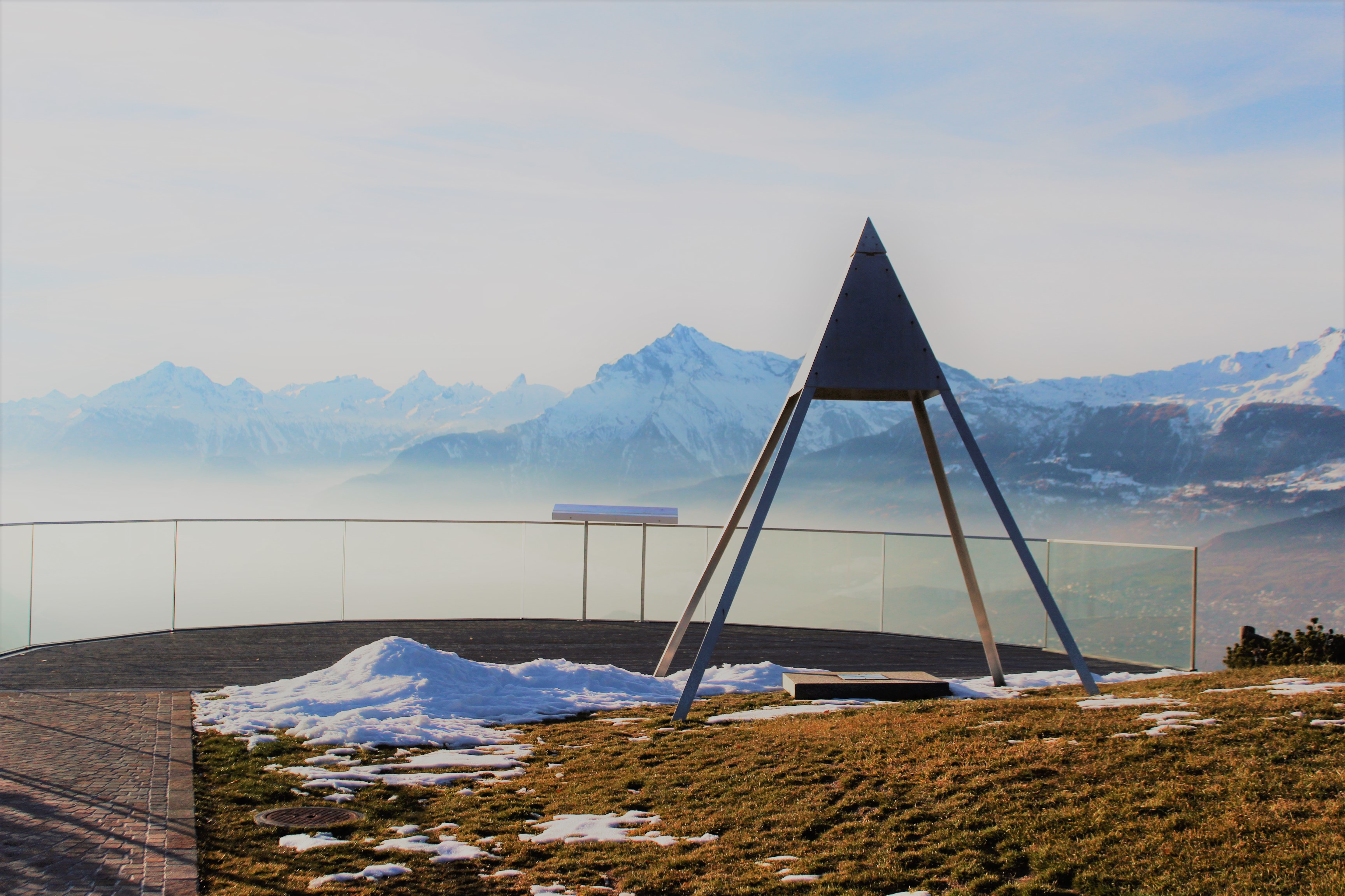 Panorama from Jausses to Nax, Balcony of the sky, Valais Switzerland