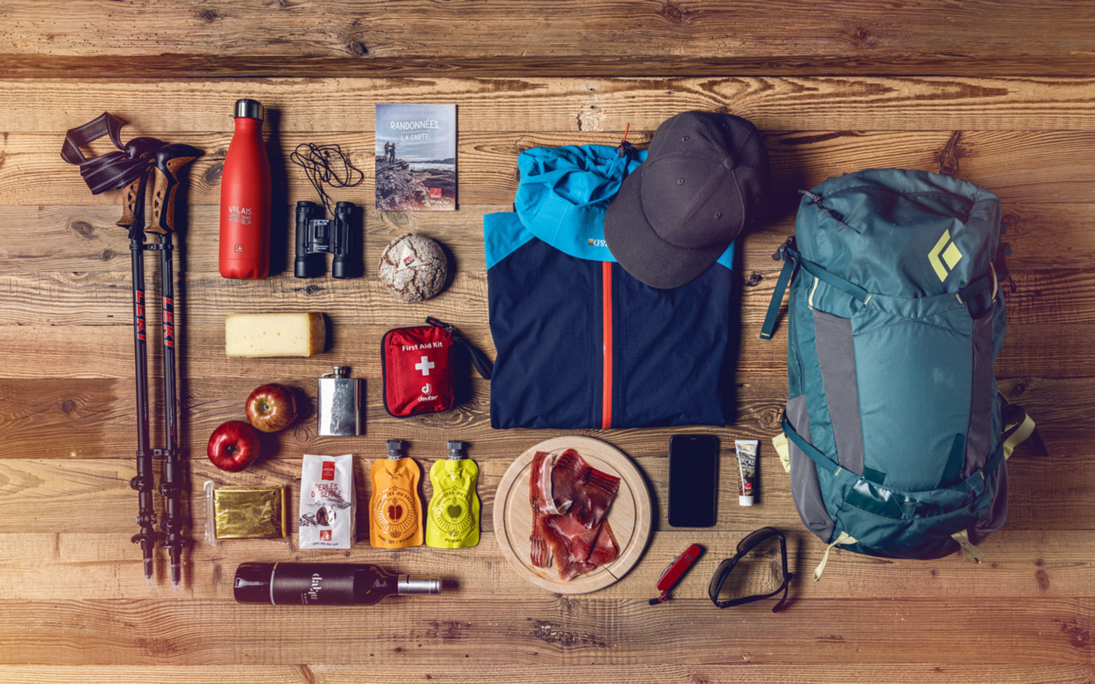 The most important things you need for a hike, Valais, Switzerland