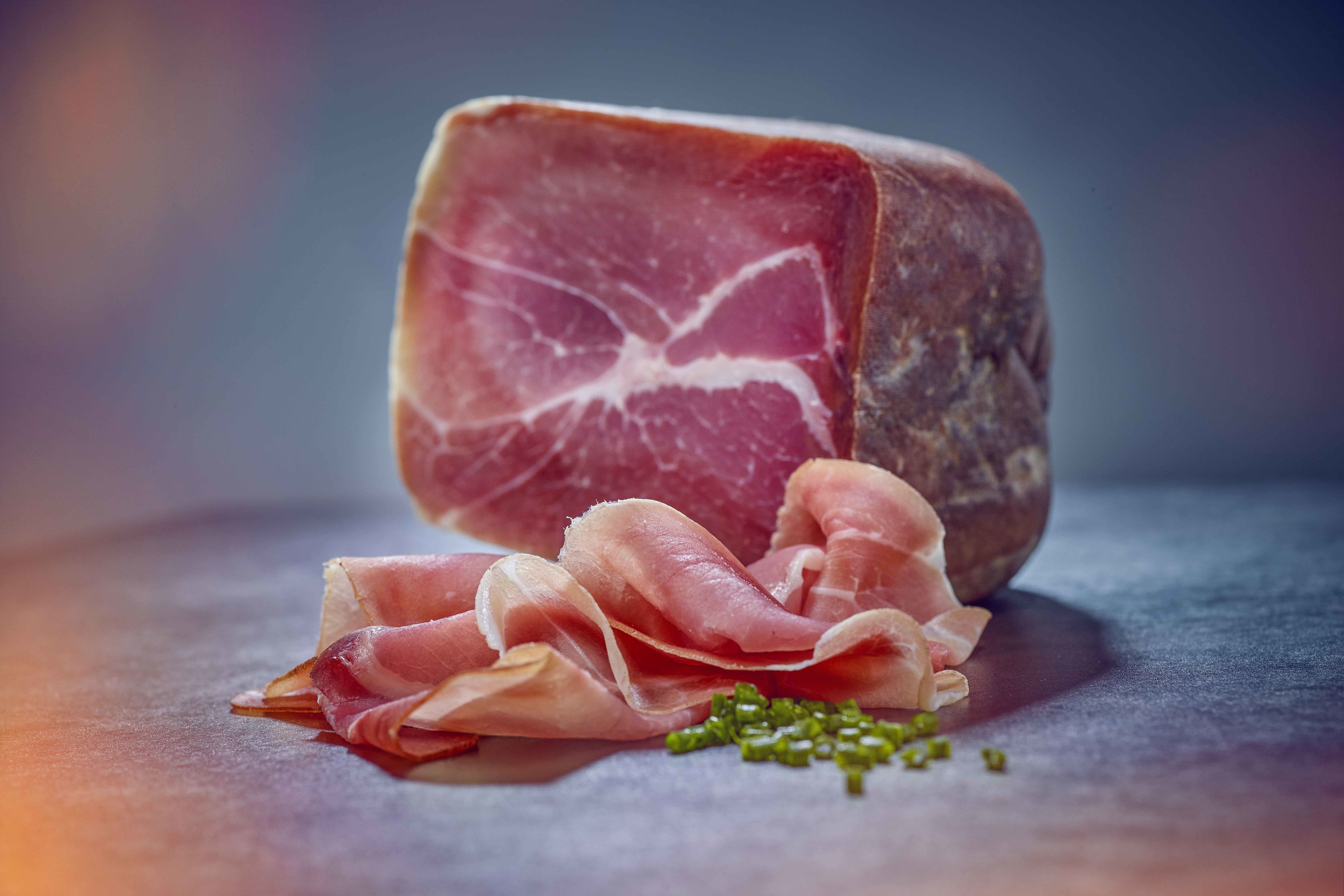 Raw ham from the Valais, Switzerland
