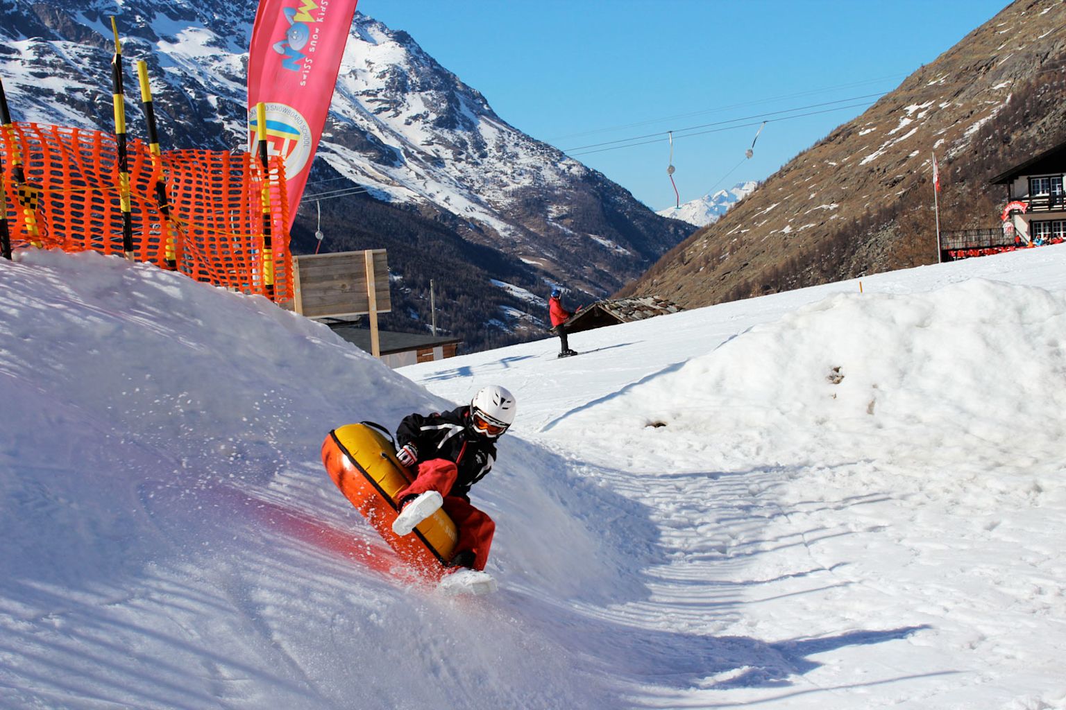 Snowtubing à Saas-Almagell