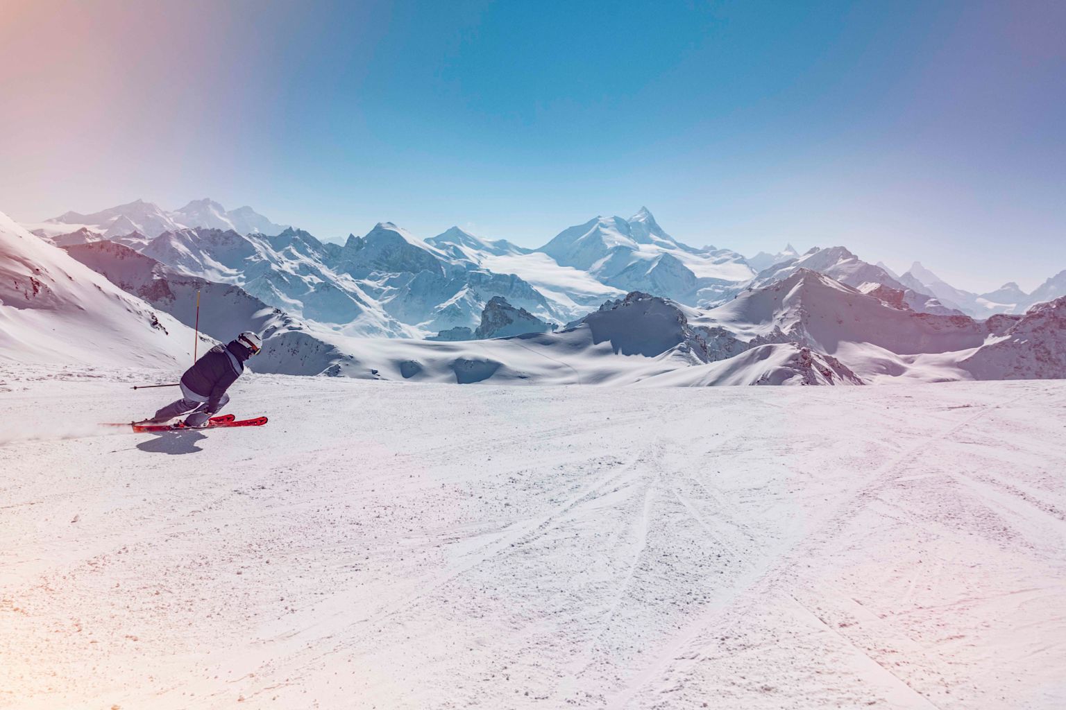Domaine skiable St. Luc / Chandolin, hiver, Valais