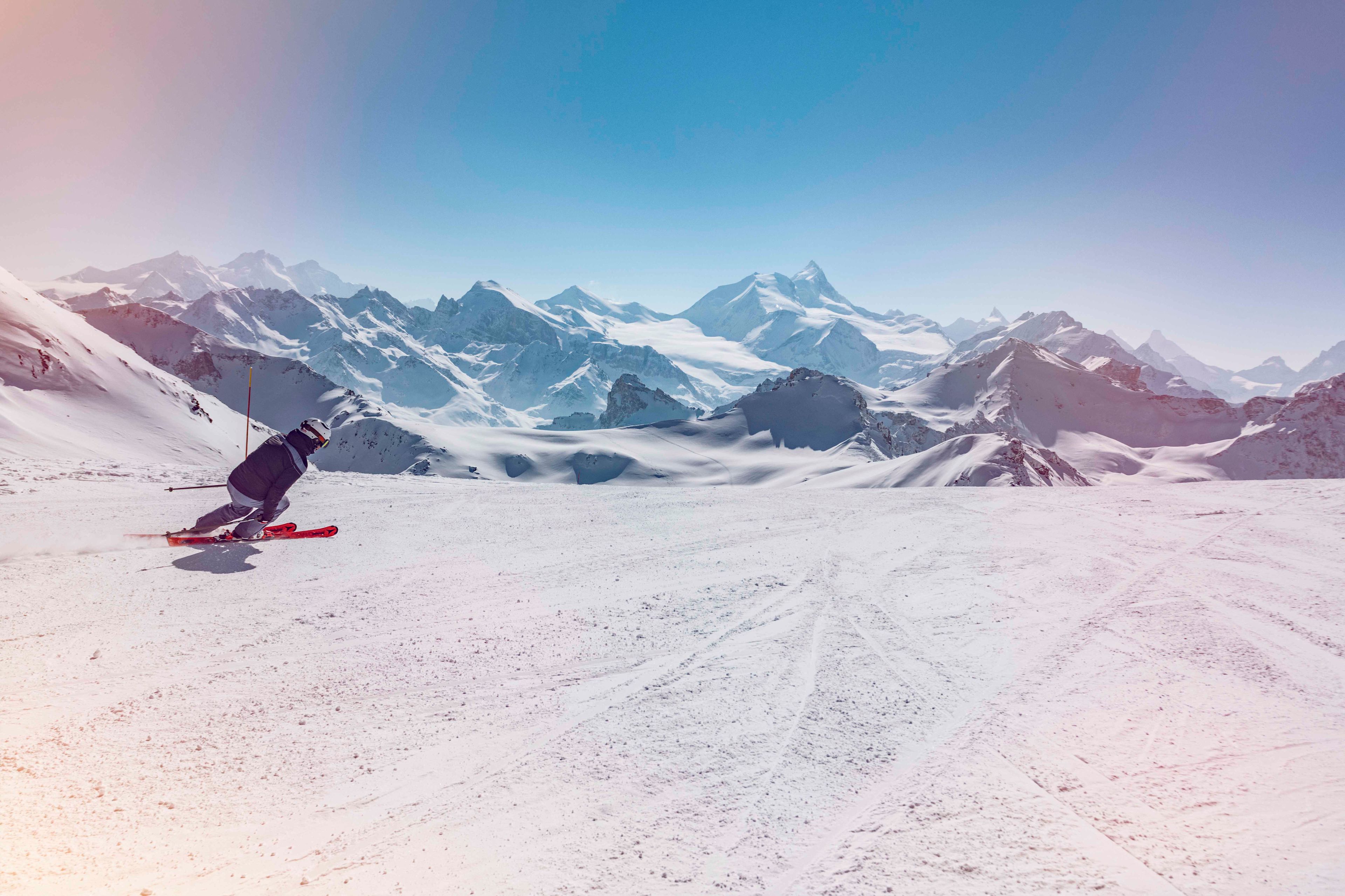 Ski region St. Luc / Chandolin, winter, Valais