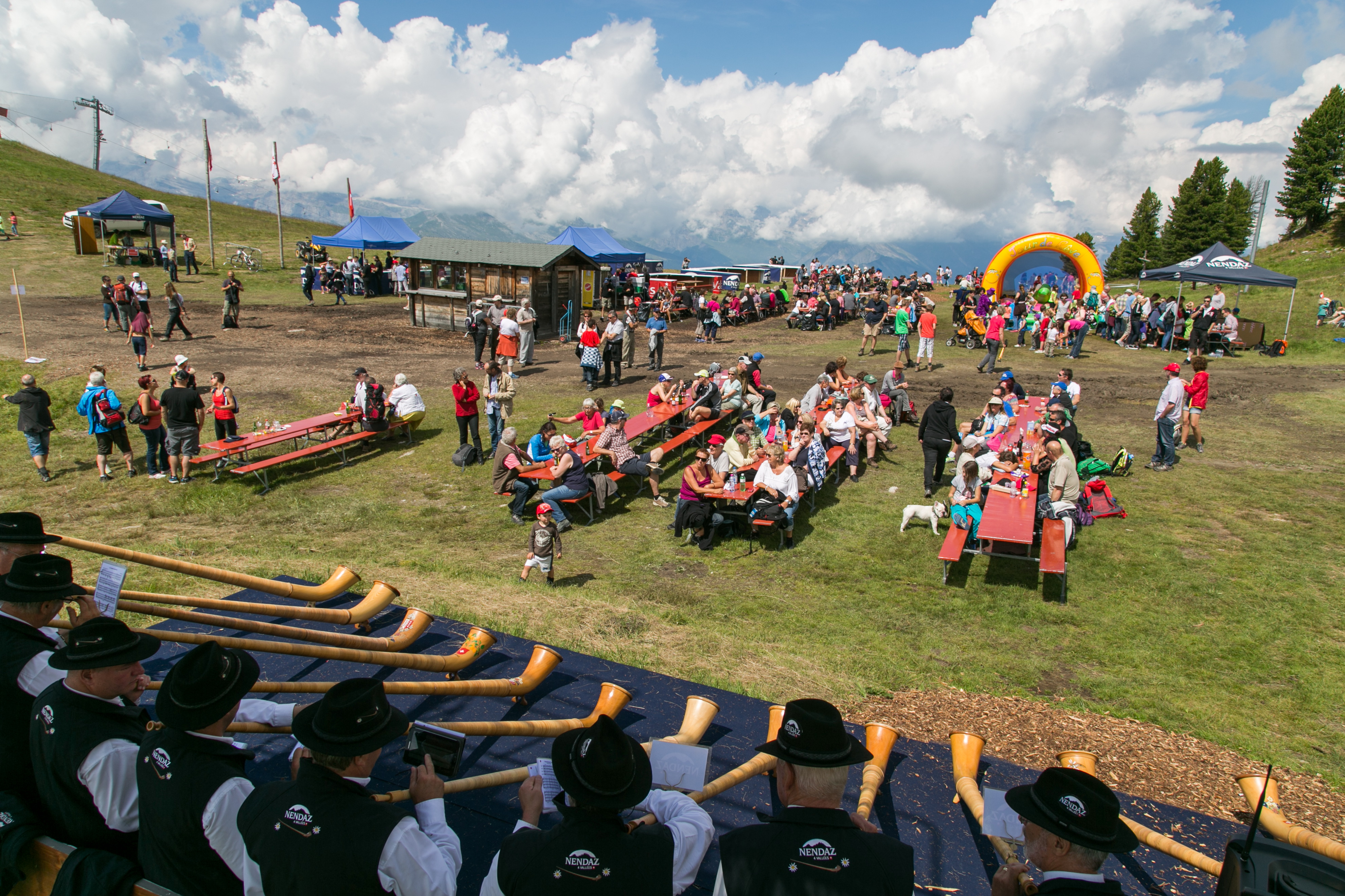 Fête nationale suisse à Nendaz, Valais, Suisse.
