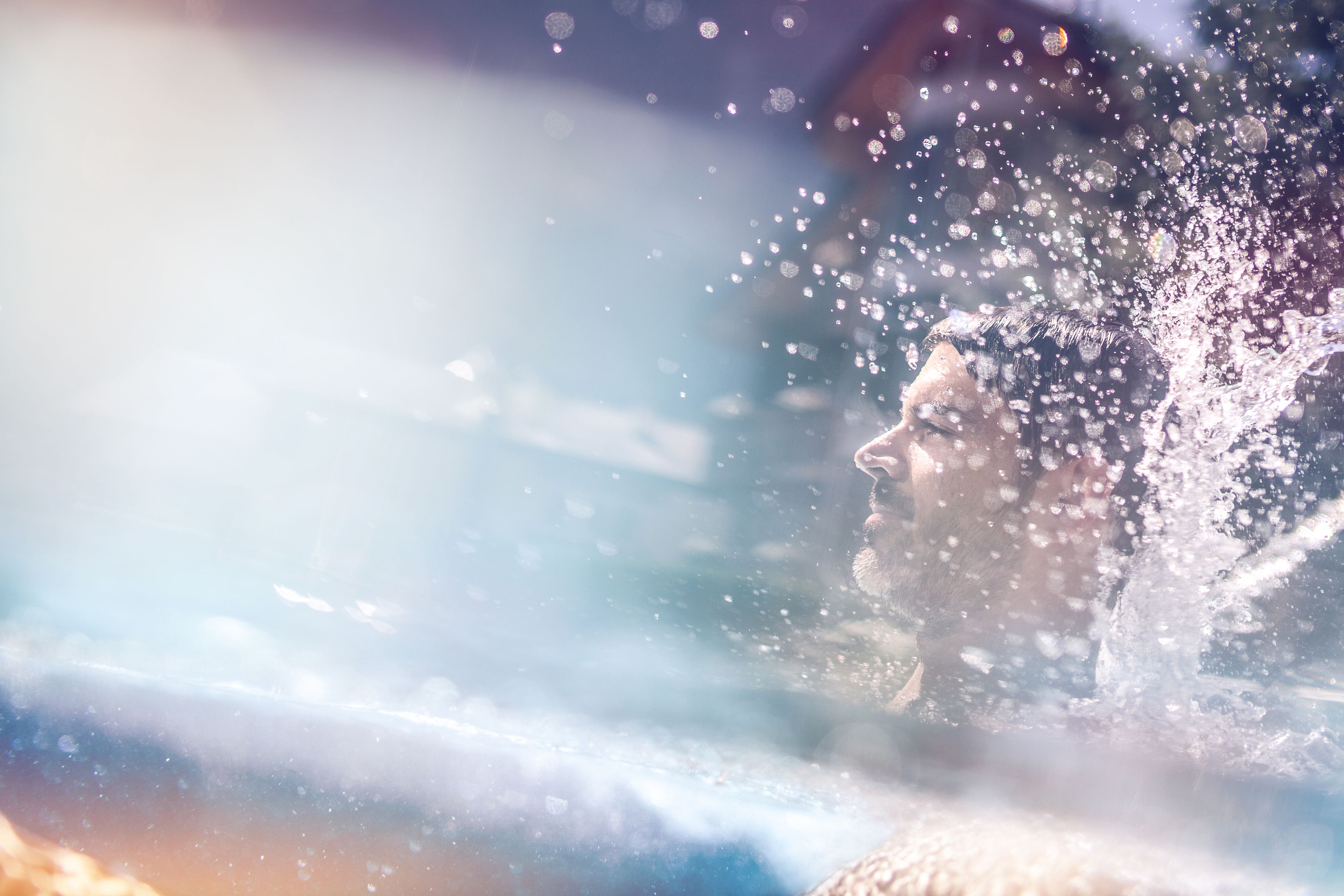 Thermal bath in Leukerbad, Walliser Alpentherme, Valais