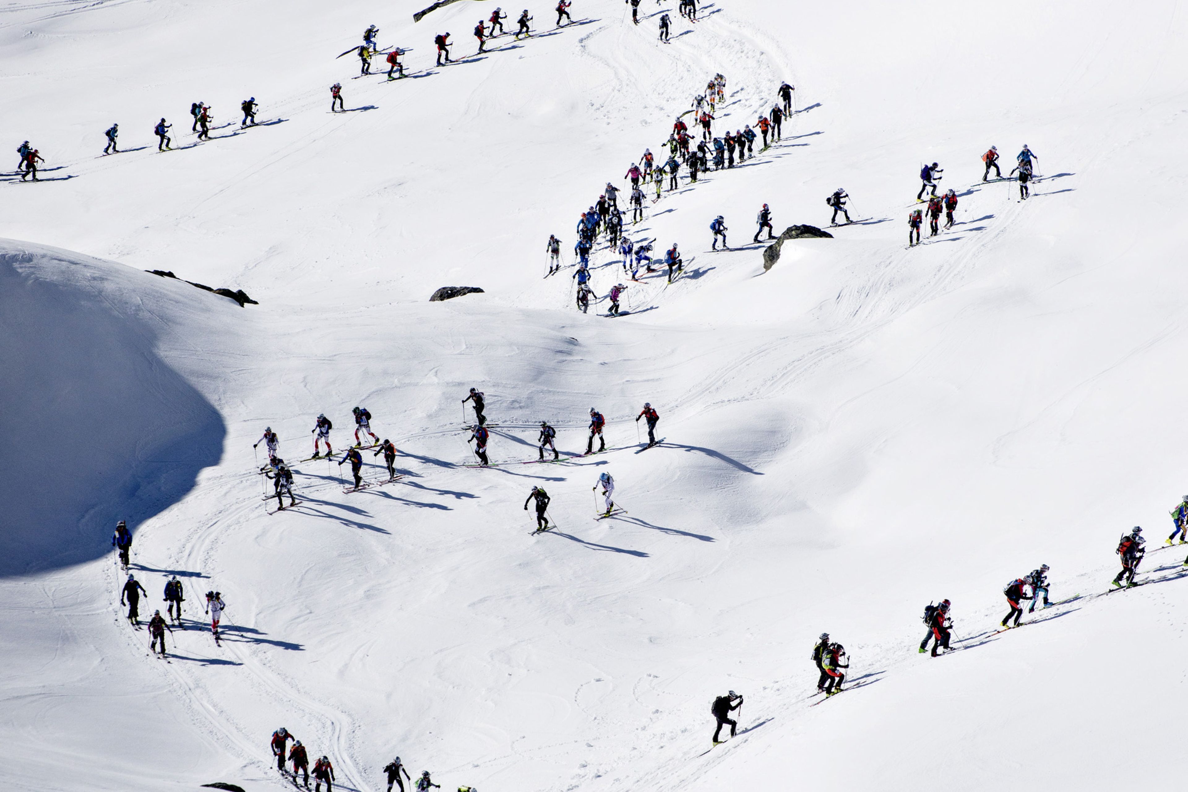 Skitour, Schlangenlinie, Schnee, Zermatt, Verbier, PDG