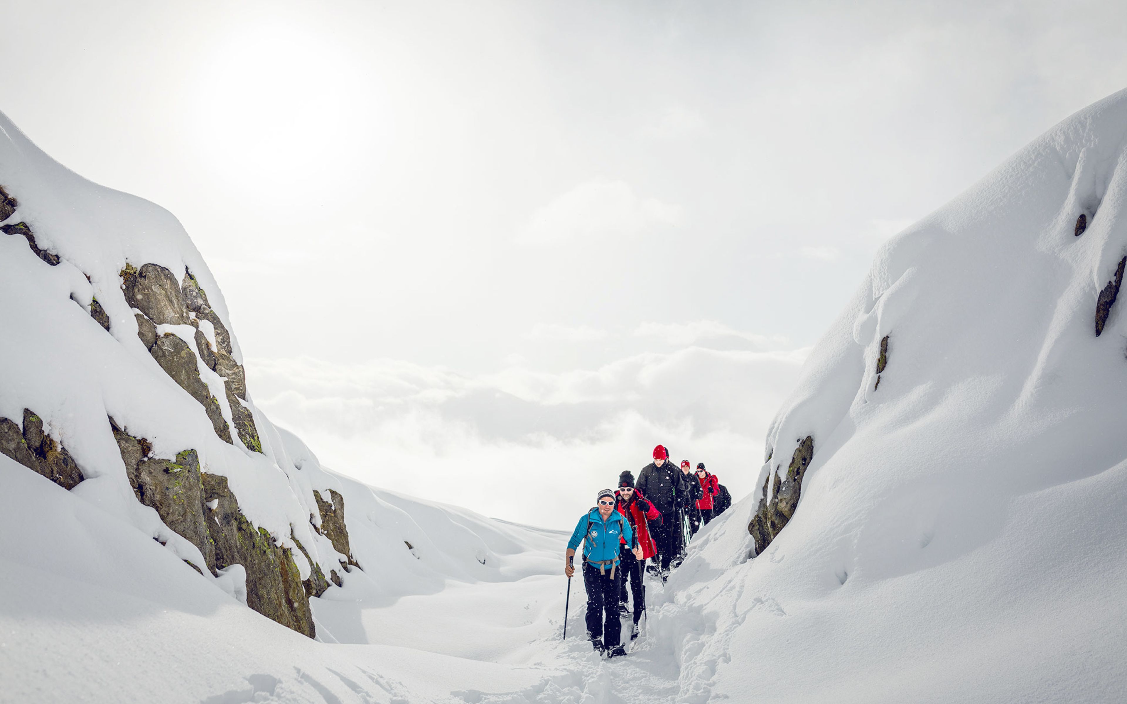 Schneeschuhlaufen, Winter, Wallis