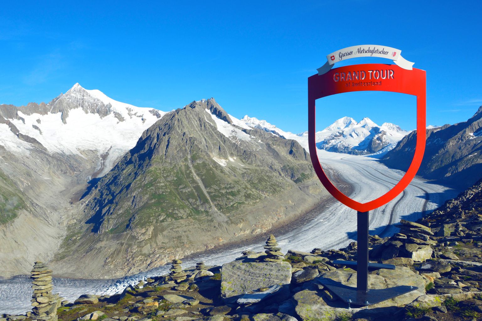 Spot à photo au glacier d'Aletsch, Grand Tour of Switzerland, Aletsch Arena, Valais