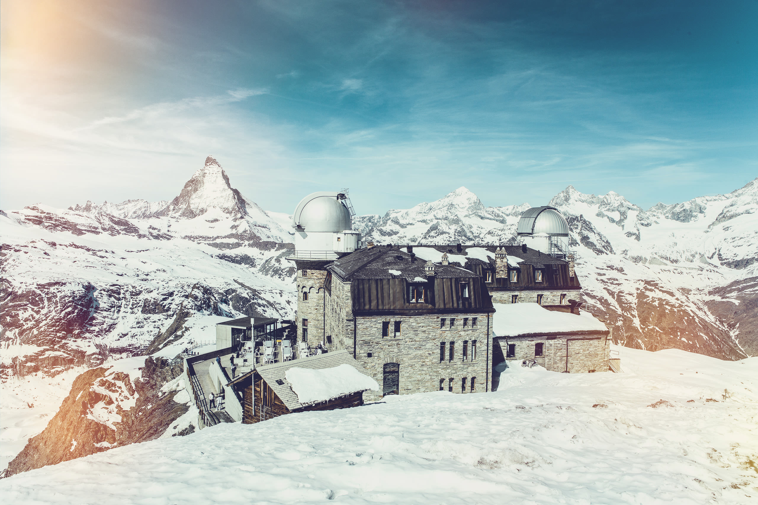 Gornergrat, Panorama mit Matterhorn, Zermatt, Wallis