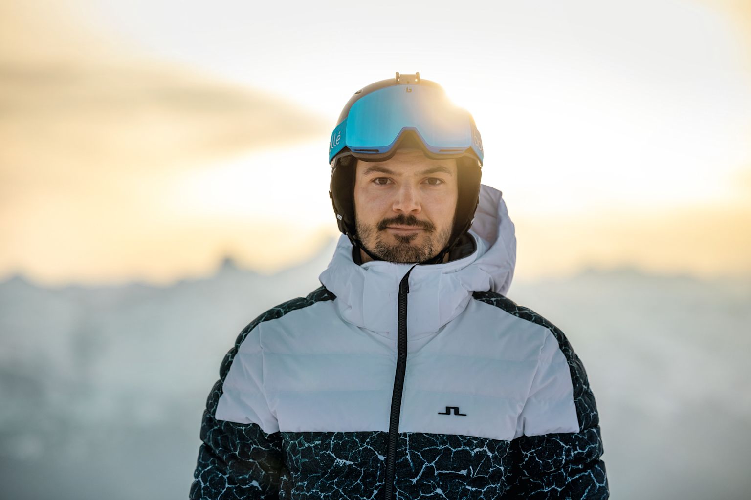 Loic Meillard on the slopes of Thyon, in Valais.