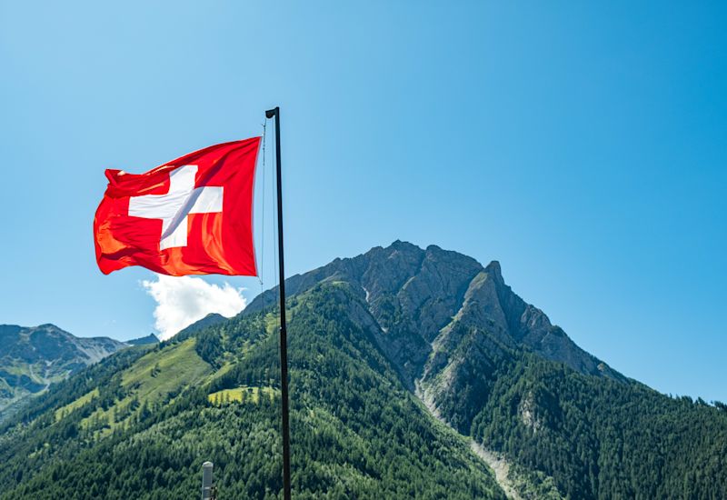 Swiss National day, 1st of August, first of August, Brig Simplon, Valais, Switzerland