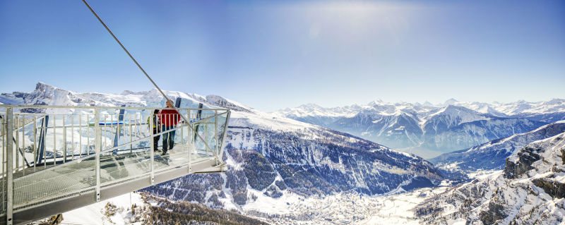 Plateforme panoramique Gemmi, Loèche-les-Bains, Valais Wallis Schweiz