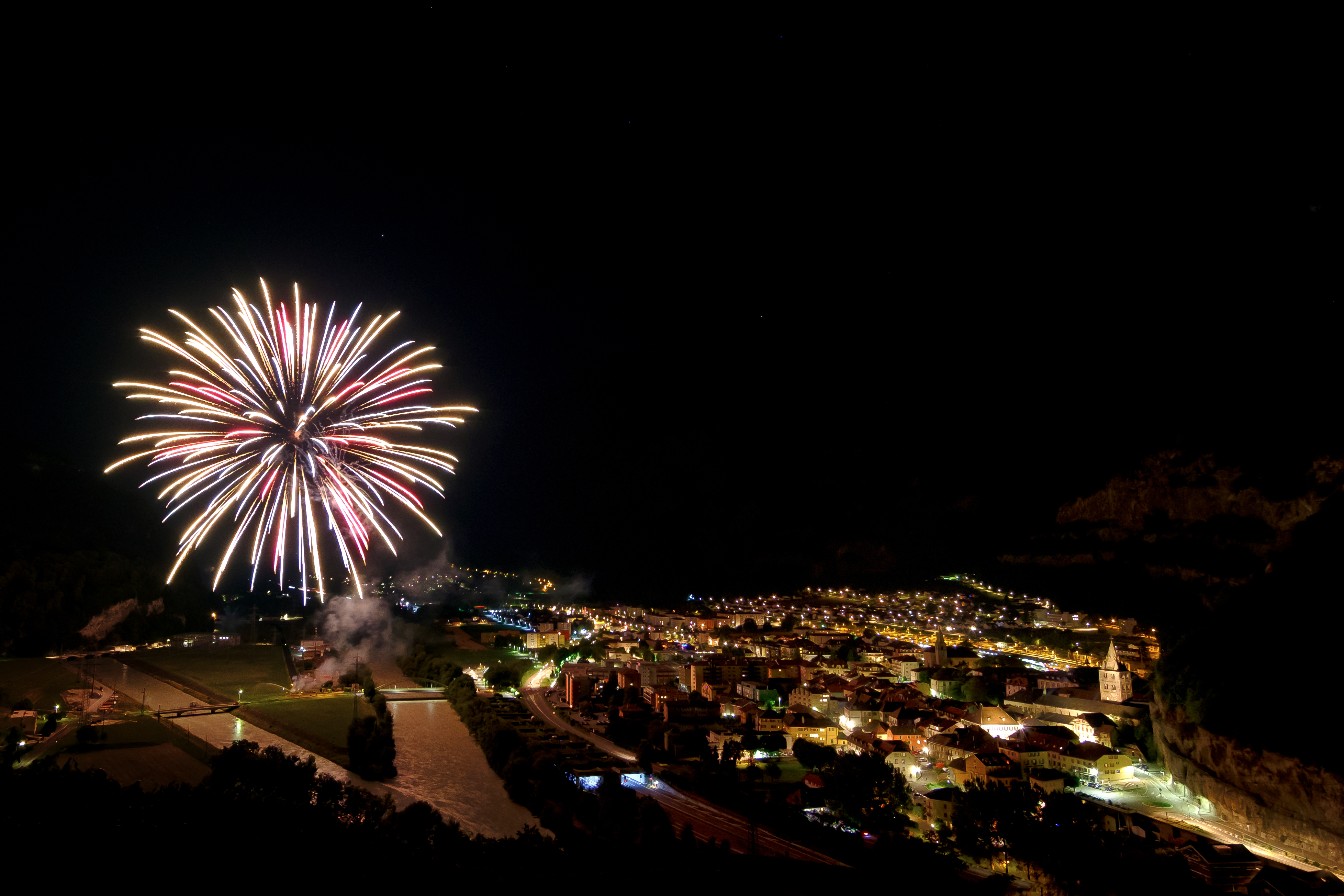 Fête nationale suisse, 1er août, premier août, St Maurice, Valais, Suisse