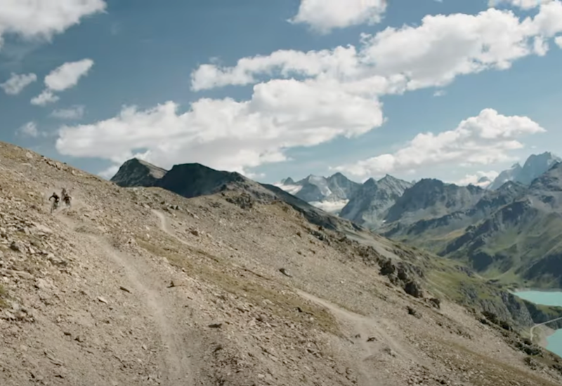 Valais Alpine Bike routes between St-Luc and Grimentz. Valais, Switzerland.
