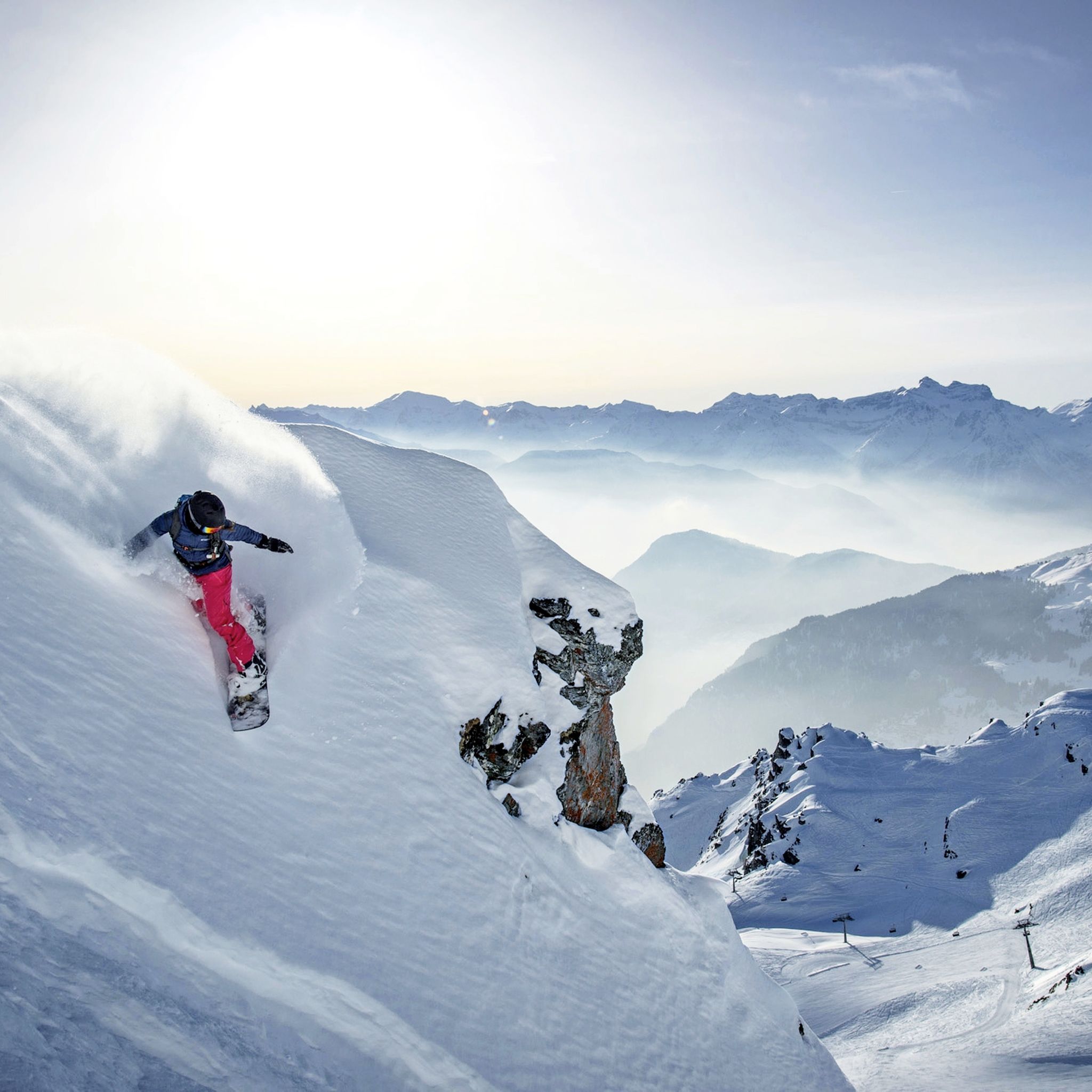 Mont Fort, Snowboard, Freeride, Geraldine Fastnacht, Verbier, Valais/Wallis