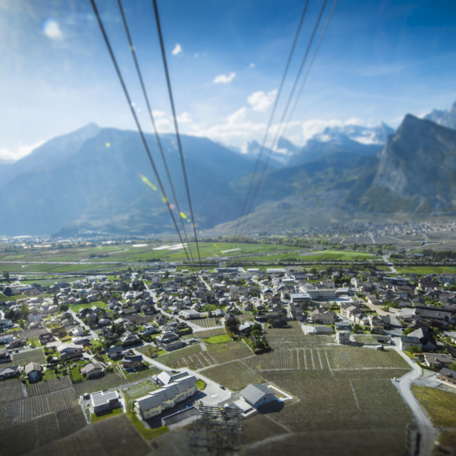 Vue panoramique sur la commune de Riddes