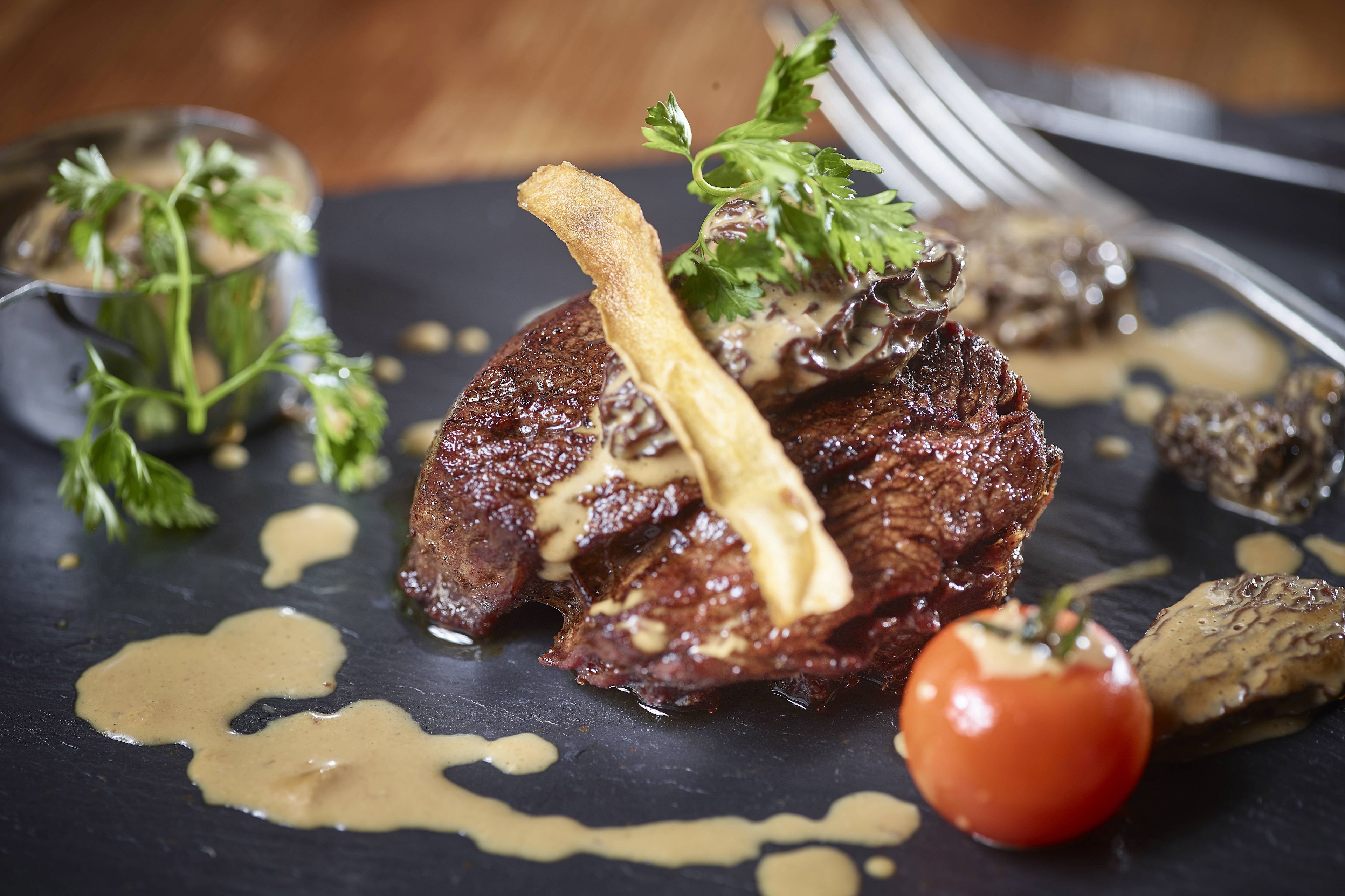 Meat dish, Hotel Bella Tola, Valais, Switzerland