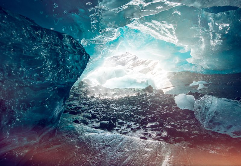 Intérieur du Grand glacier d'Aletsch, Valais