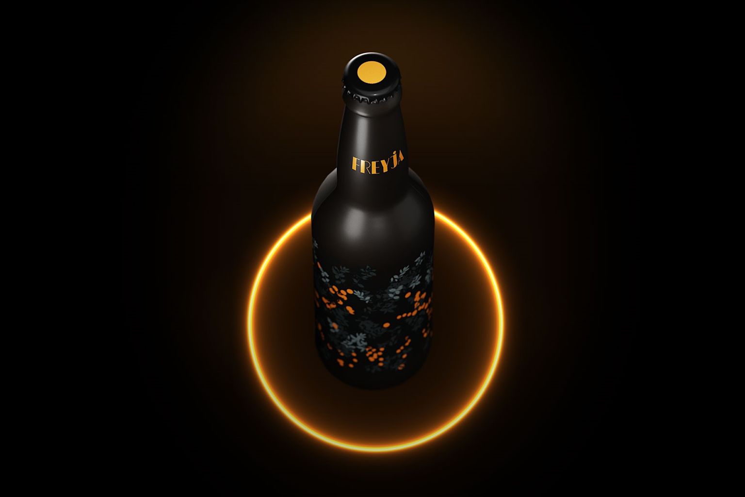 Weinflasche mit Aprikose - Freyja. Wallis, Schweiz