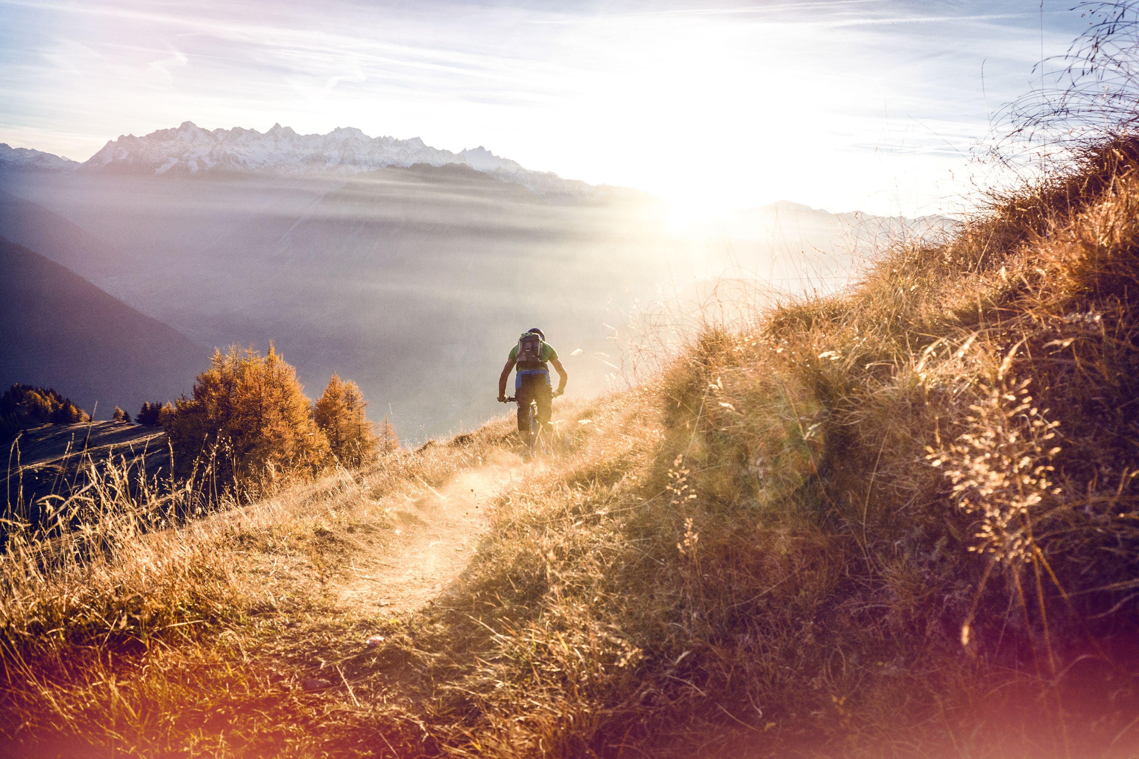 Mountainbiken neben Verbier, PIerre avoi, Val de Bagnes, Wallis
