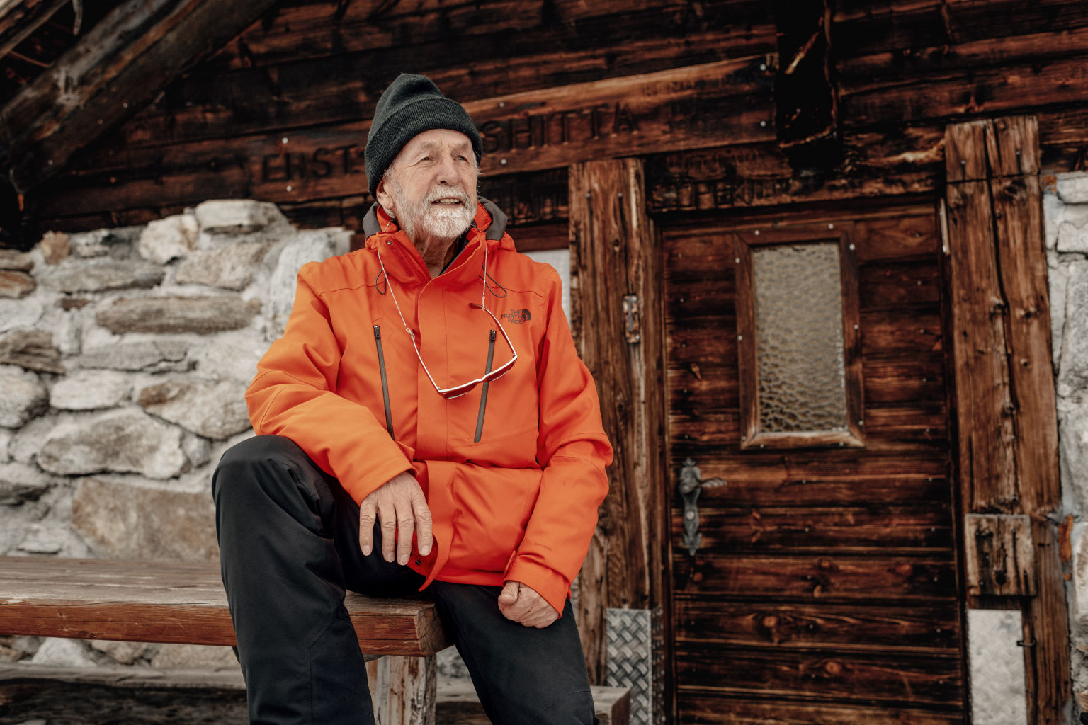 Edelbert Kummer from the story "Floating over snow", Valais, Switzerland