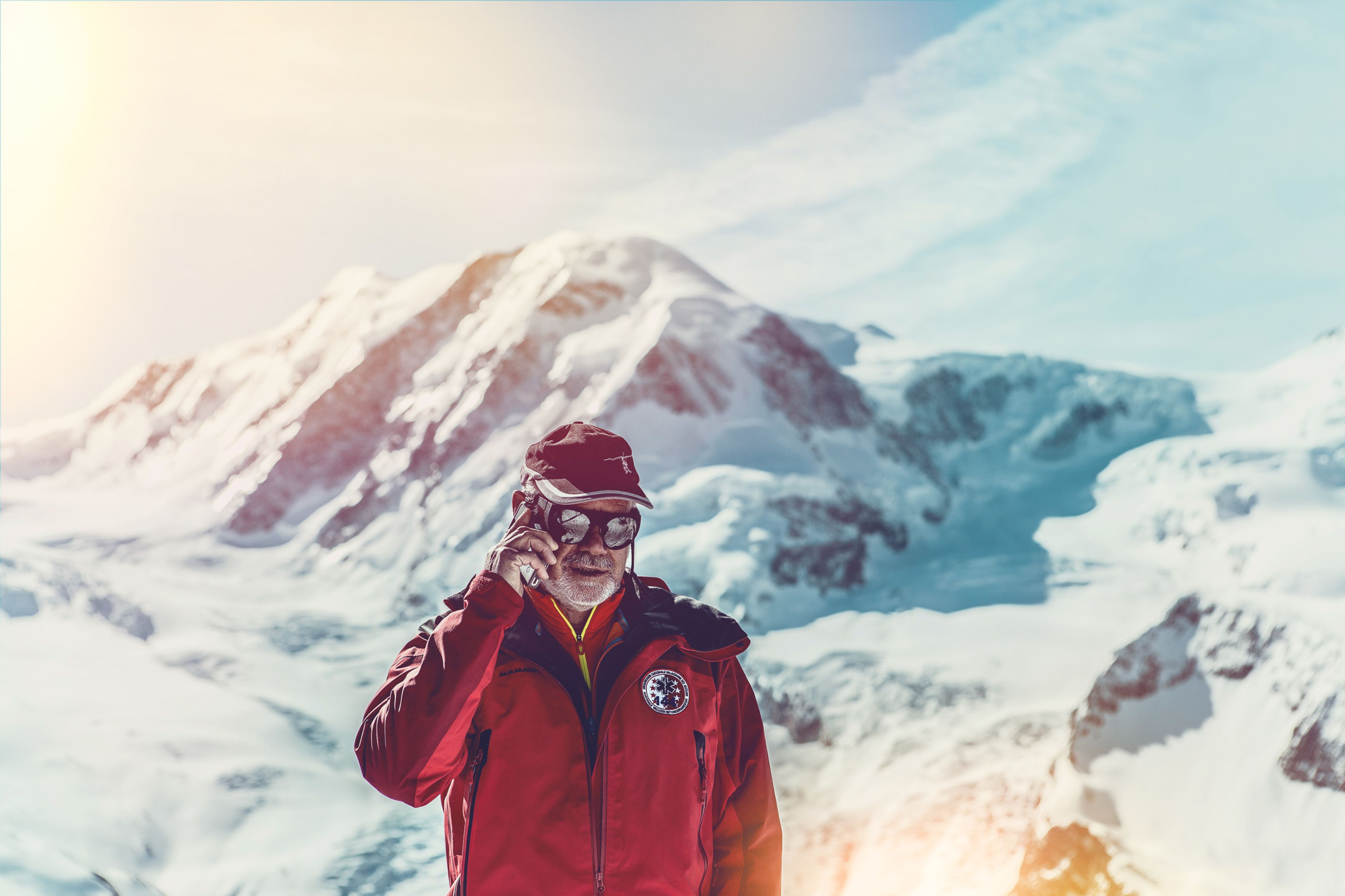 Bruno Jelk, ready for mountain rescue at Air Zermatt