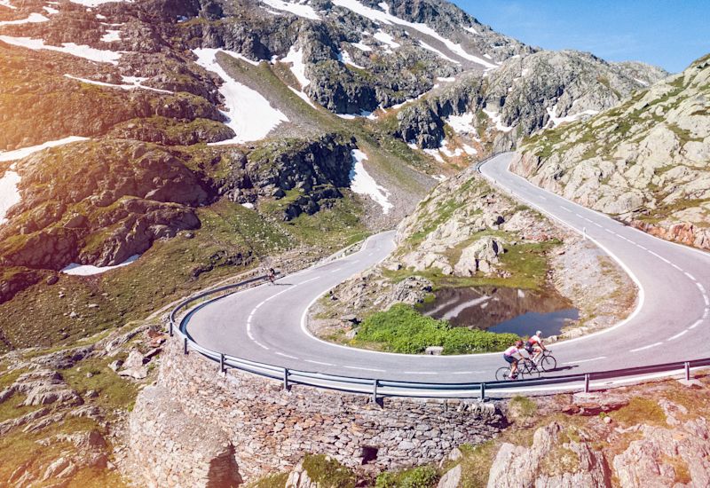 Les cols mythiques Velo Gd-St-Bernard Valais Wallis Schweiz Switzerland Suisse