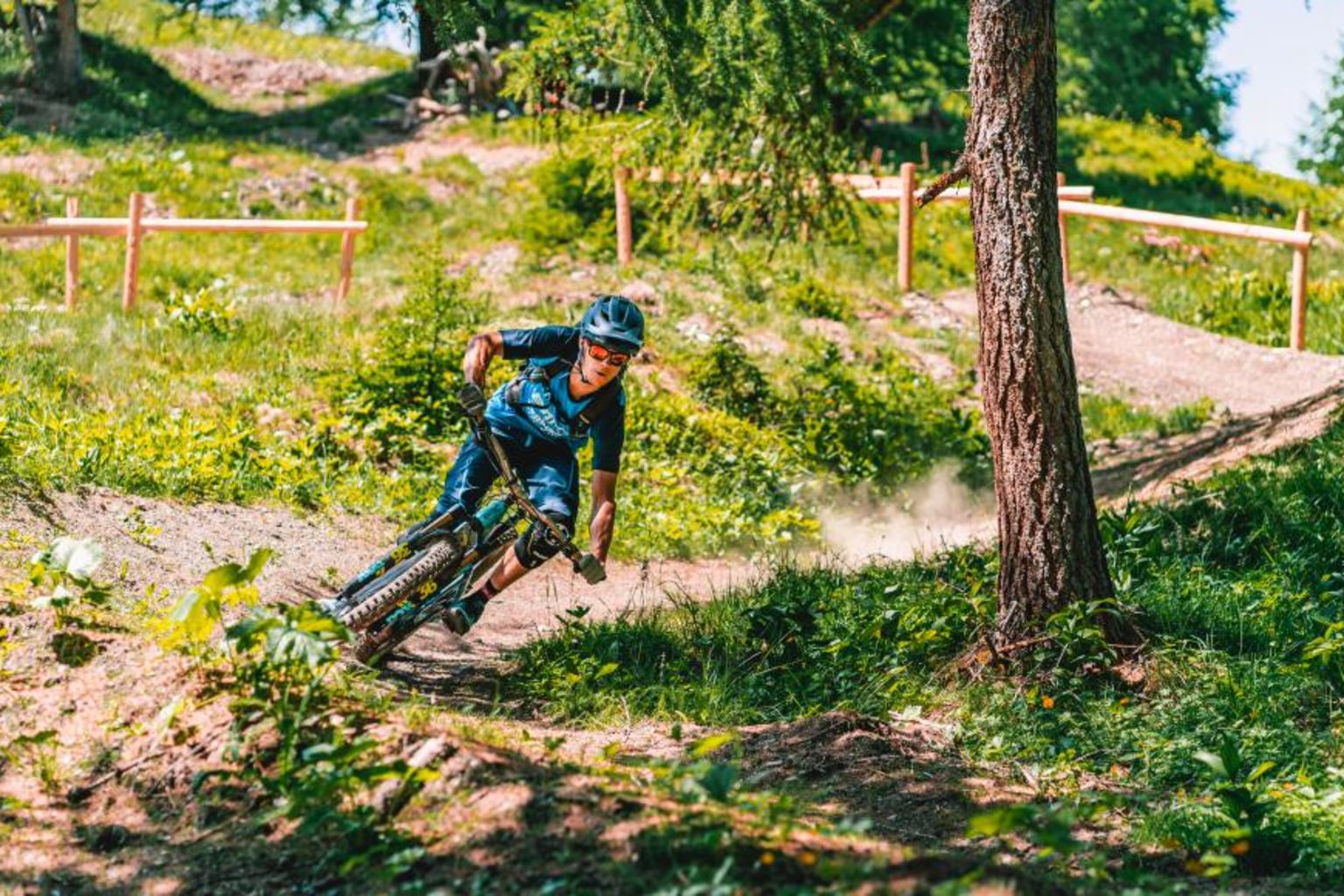 Biking in the La Tzoumaz region.