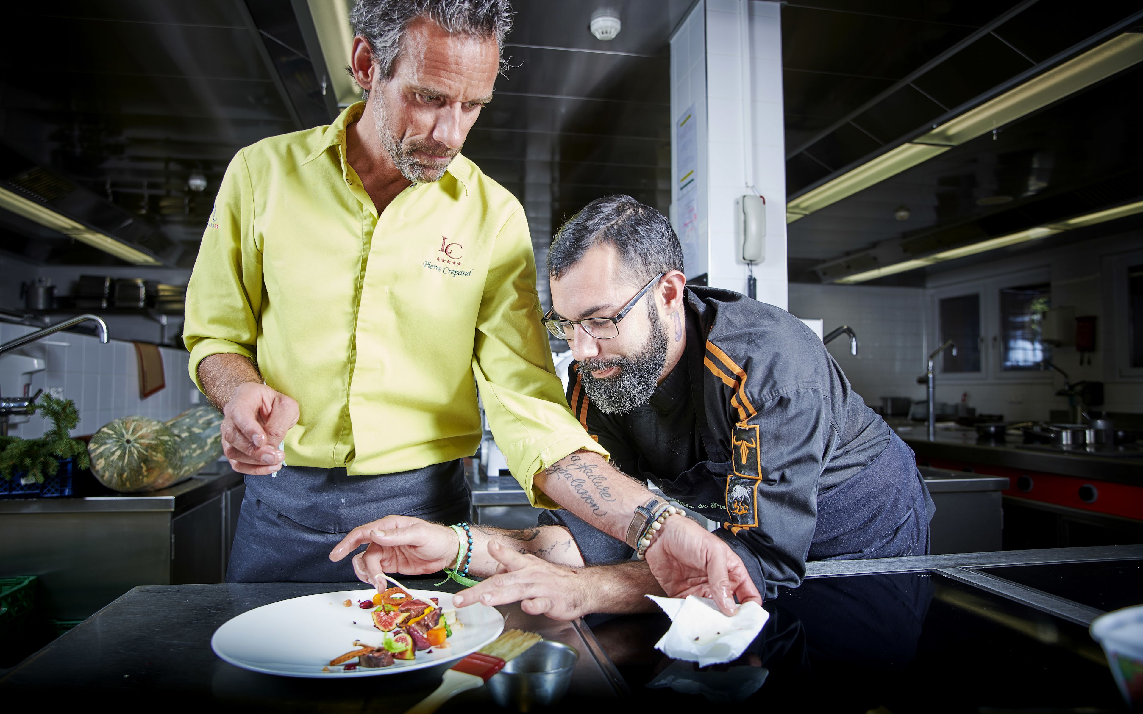 Gastronomisches Gericht von Pierre Crepaud. Wallis, Schweiz