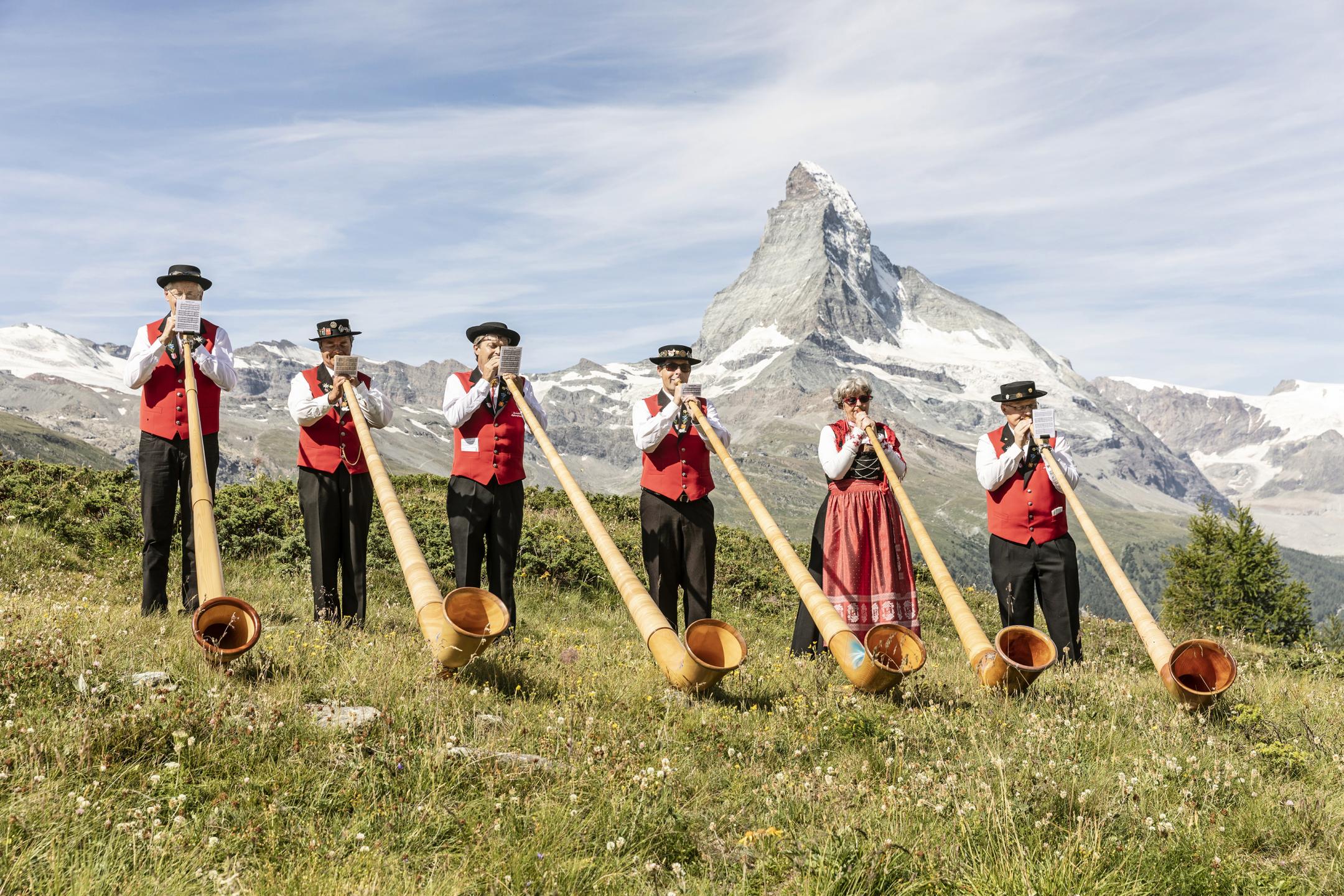 Fête nationale à Zermatt, Valais, Suisse