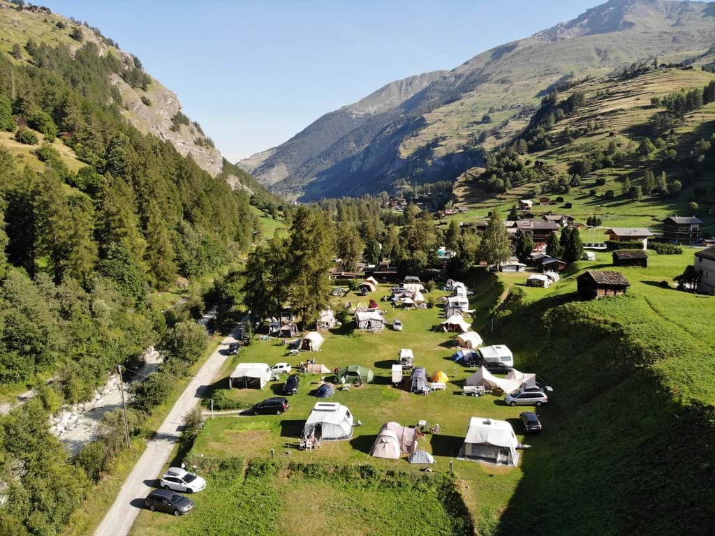 Camping, été, Valais