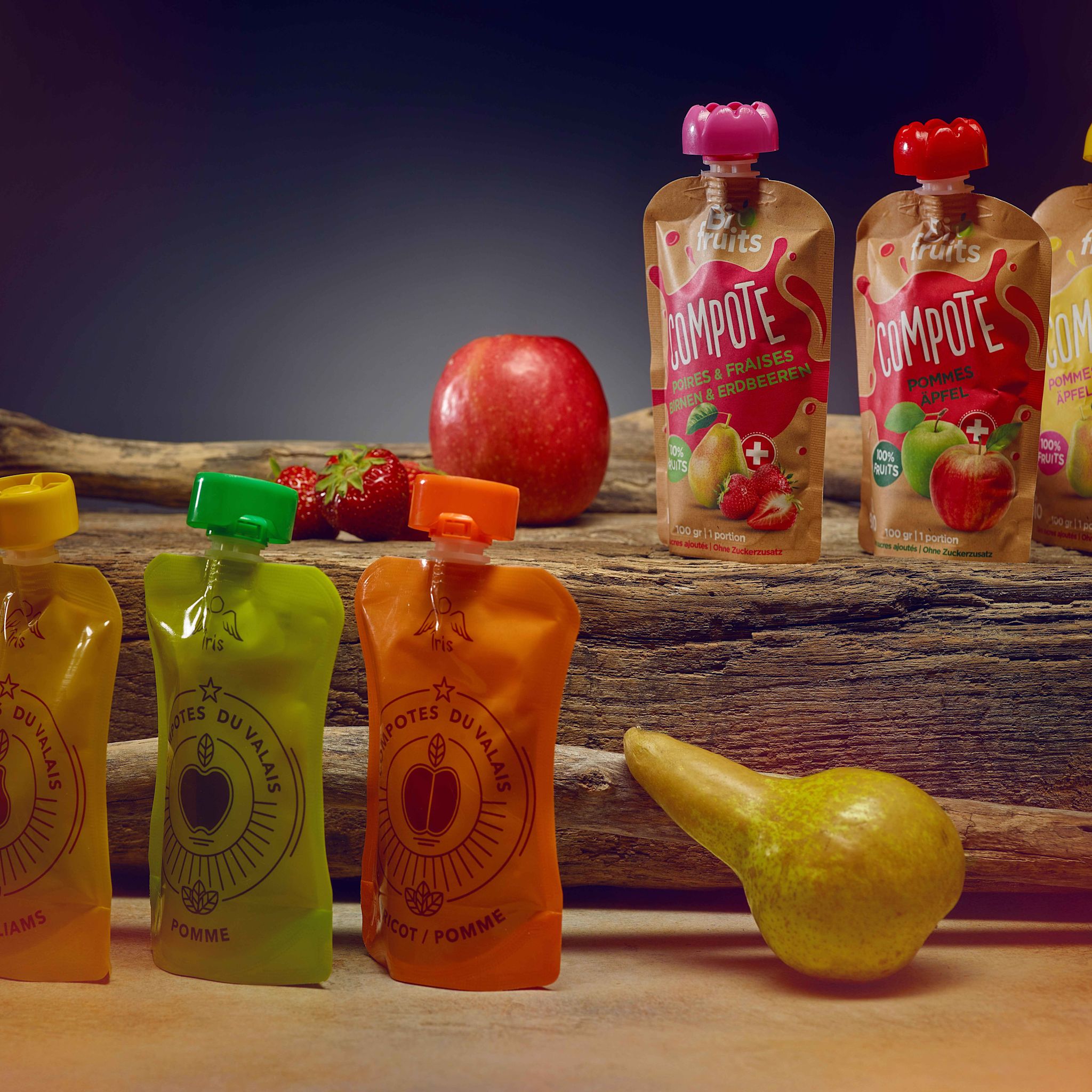 Fruit compotes. Valais, Switzerland