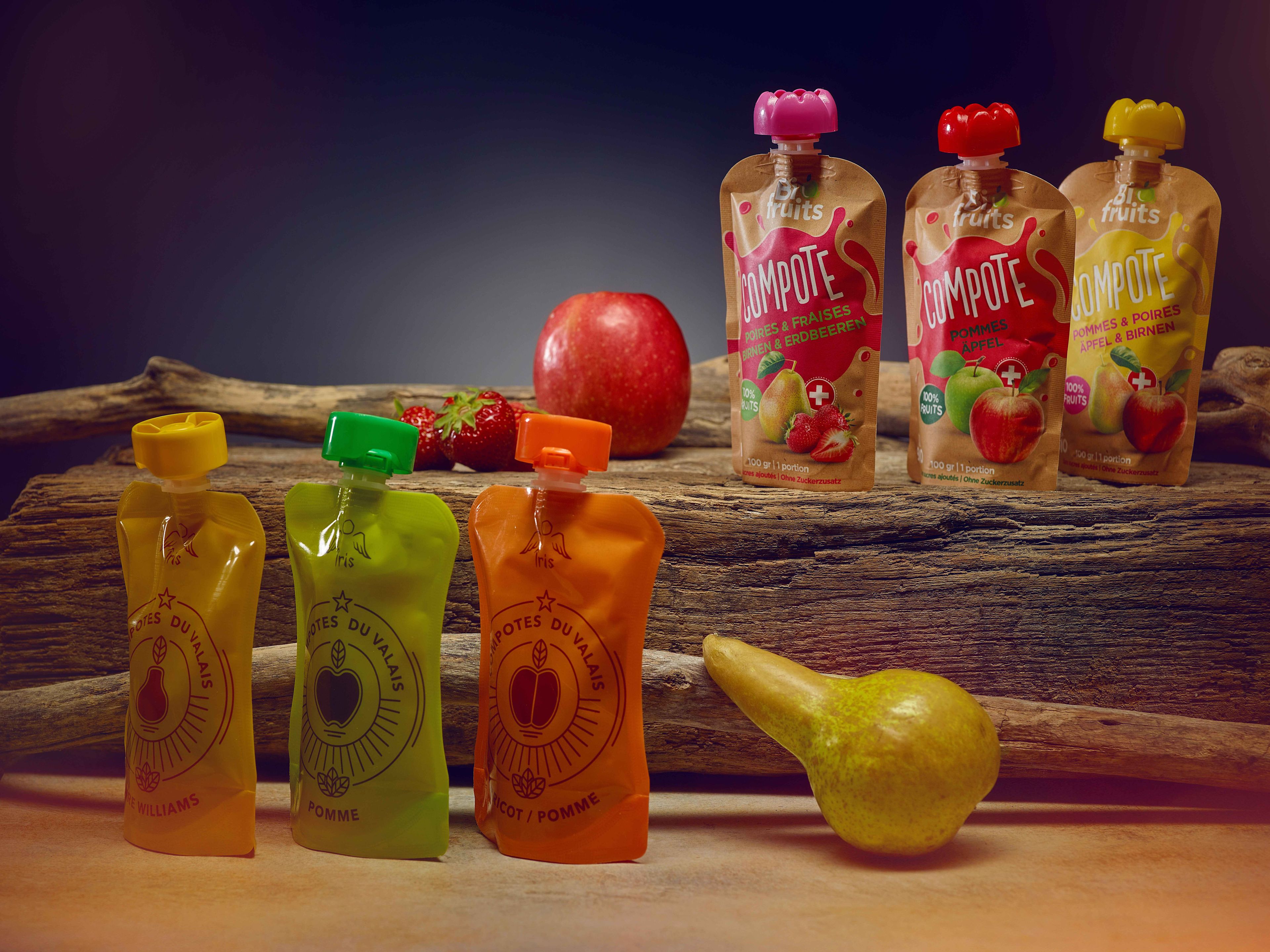 Compotes de fruits. Valais, Suisse