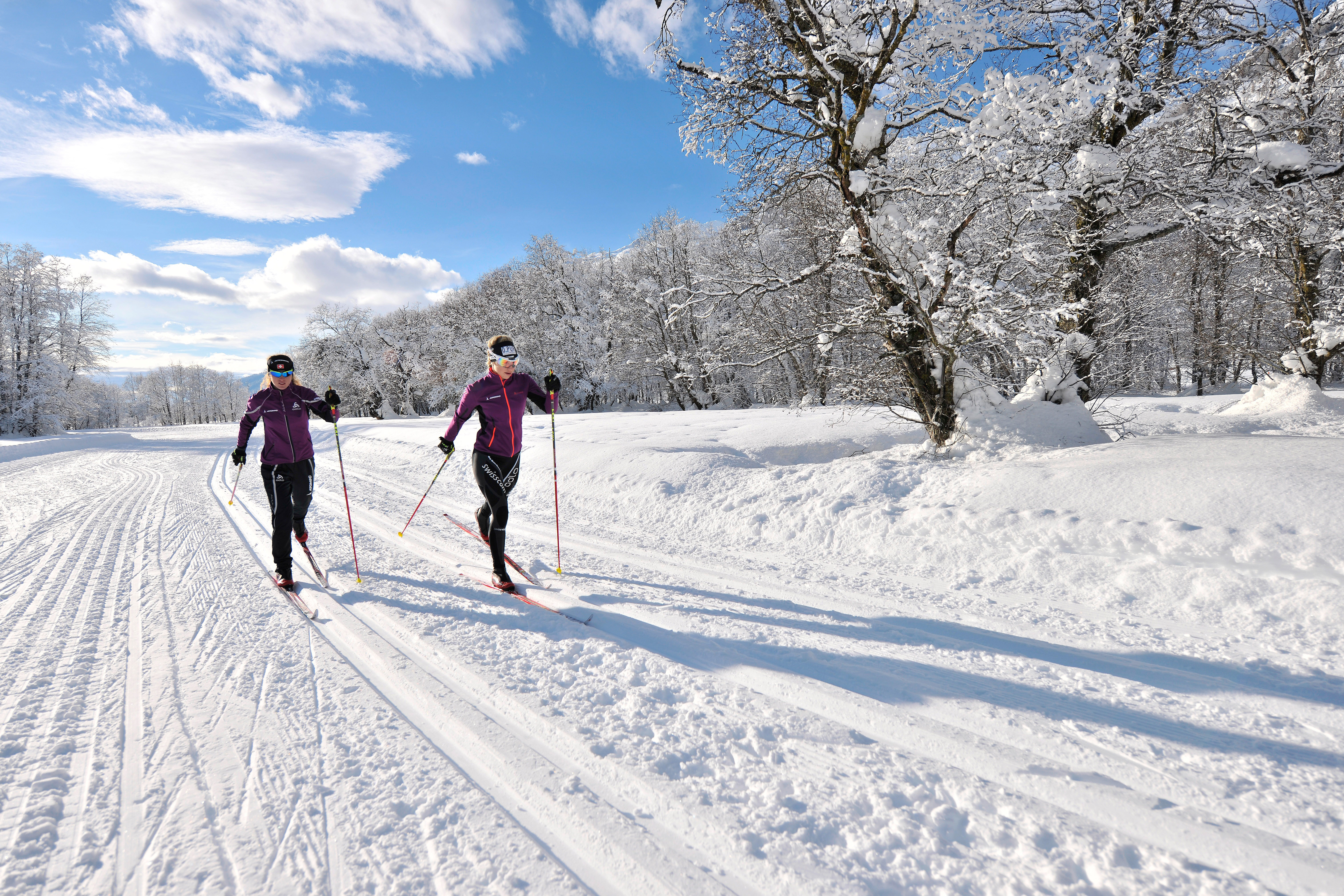 Ski de fond dans la vallée de Conches, Valais