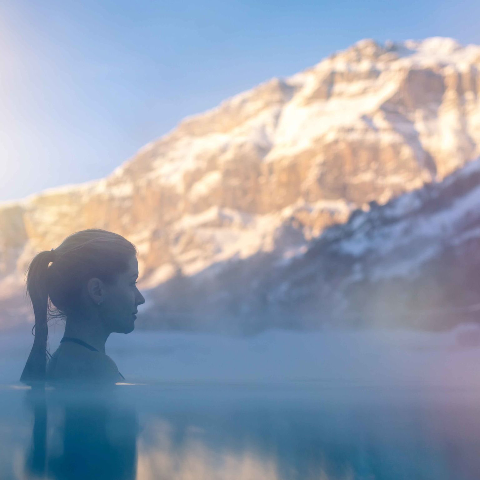 Bains thermaux de Loèche-Les-Bains en hiver Valais Wallis Schweiz Switzerland