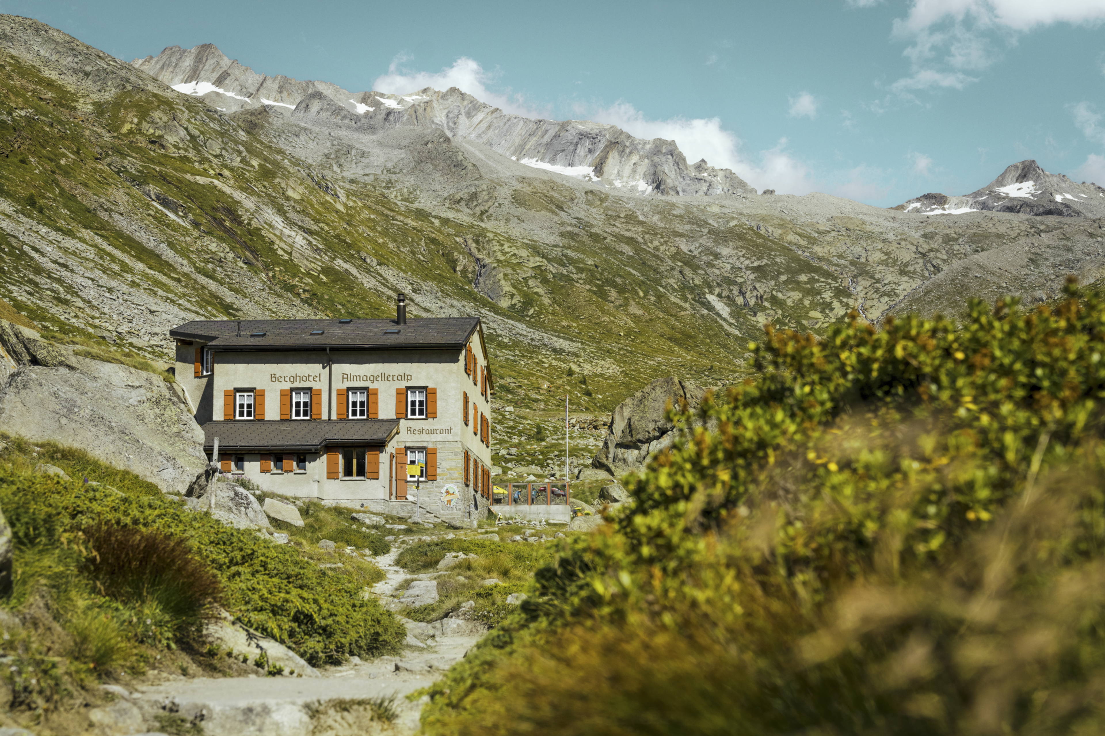 Un repos bien mérité au Berghotel Almagelleralp, à 2200 mètres d’altitude.