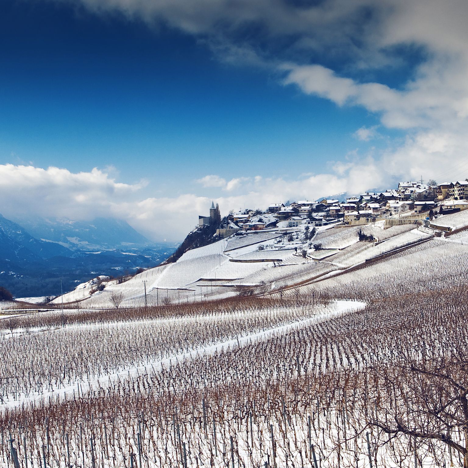 Varen in winter, Valais