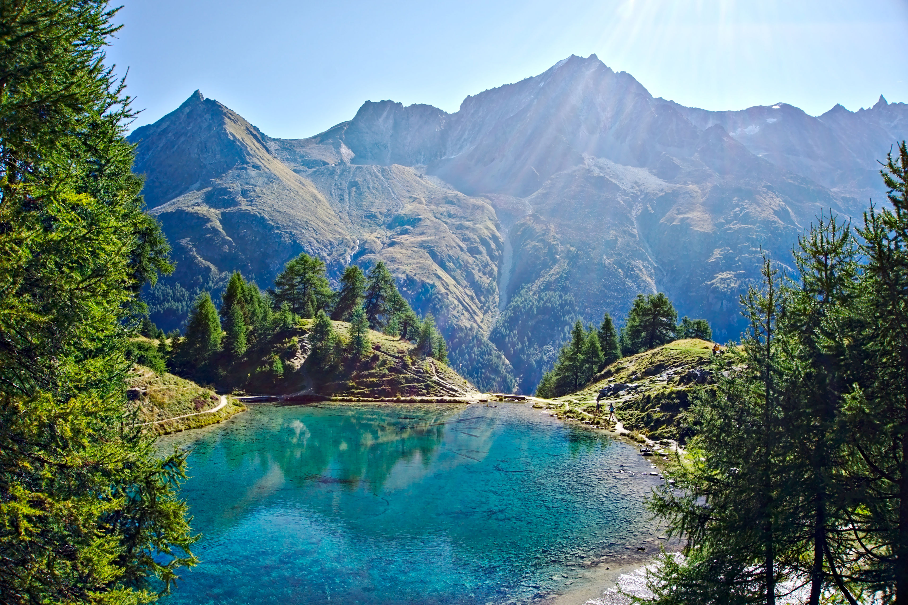 Lac bleu im Val d'Hérens, Arolla, Wallis