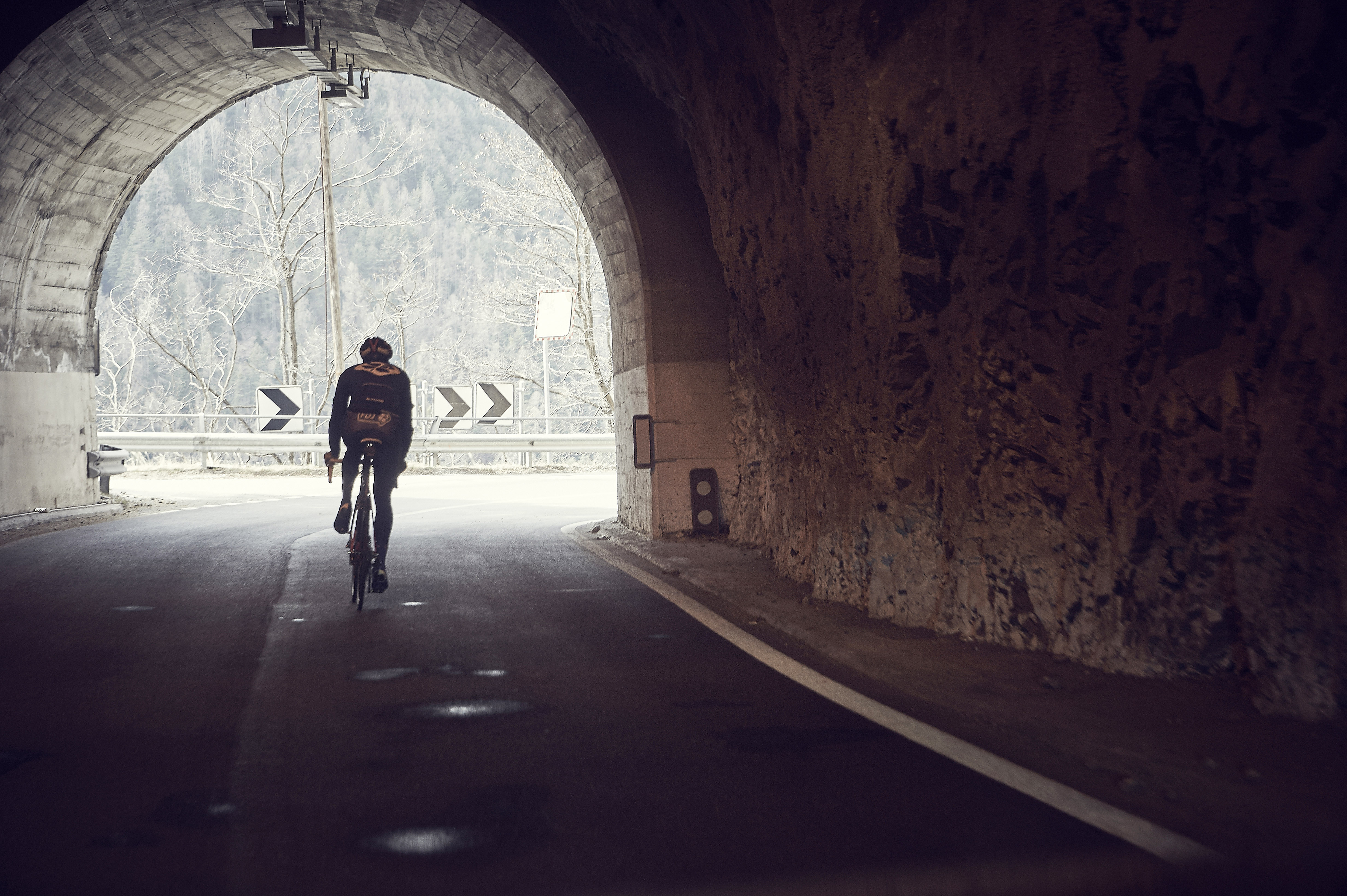 Steve Morabito near Saint-Luc, on the road from Sierre to Chandolin.