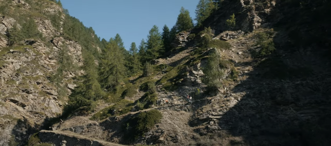 Itnéraires de la Valais Alpine Bike entre Unterbaech-Graechen. Valais, Suisse.