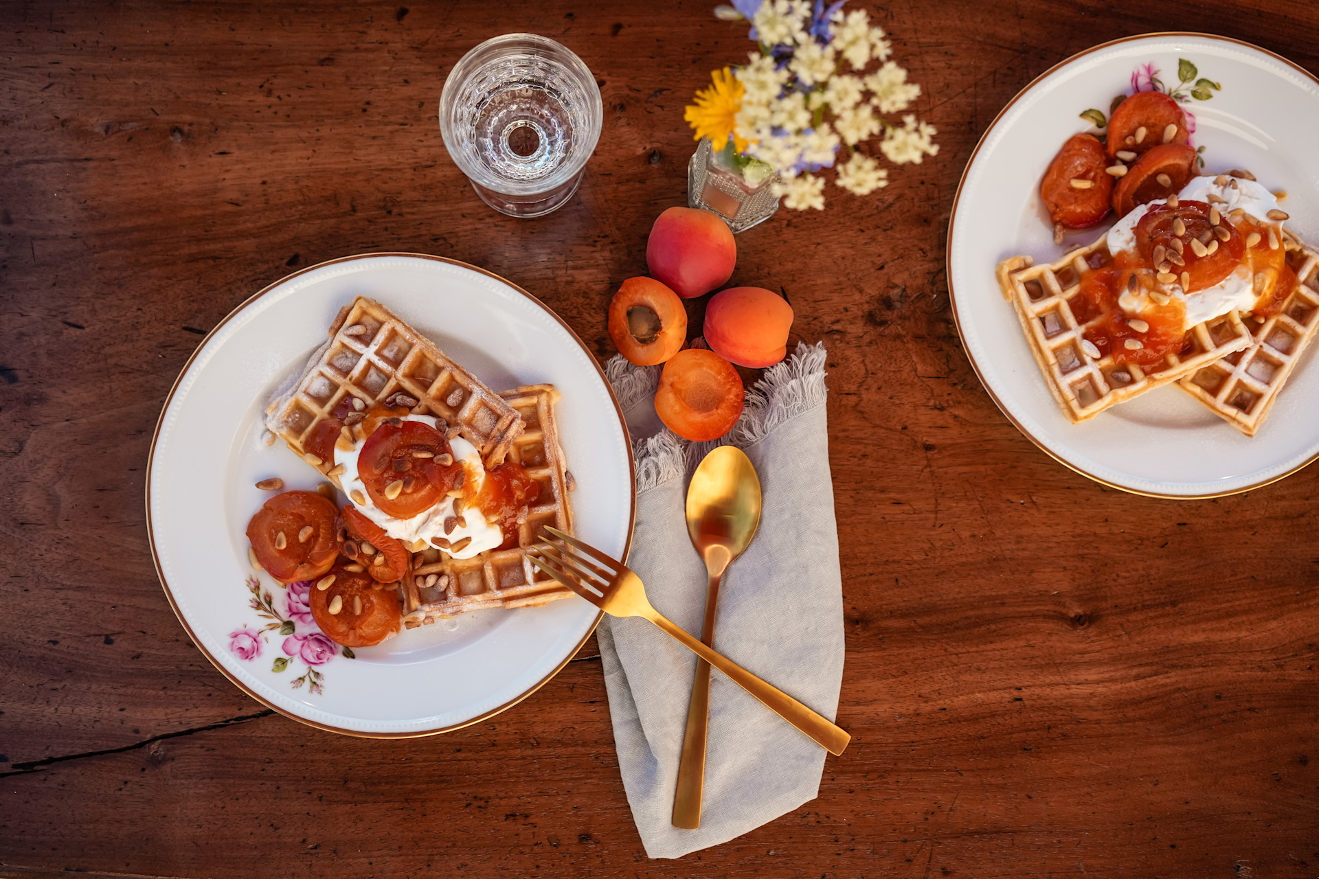 Apricot waffles recipe | Valais Switzerland