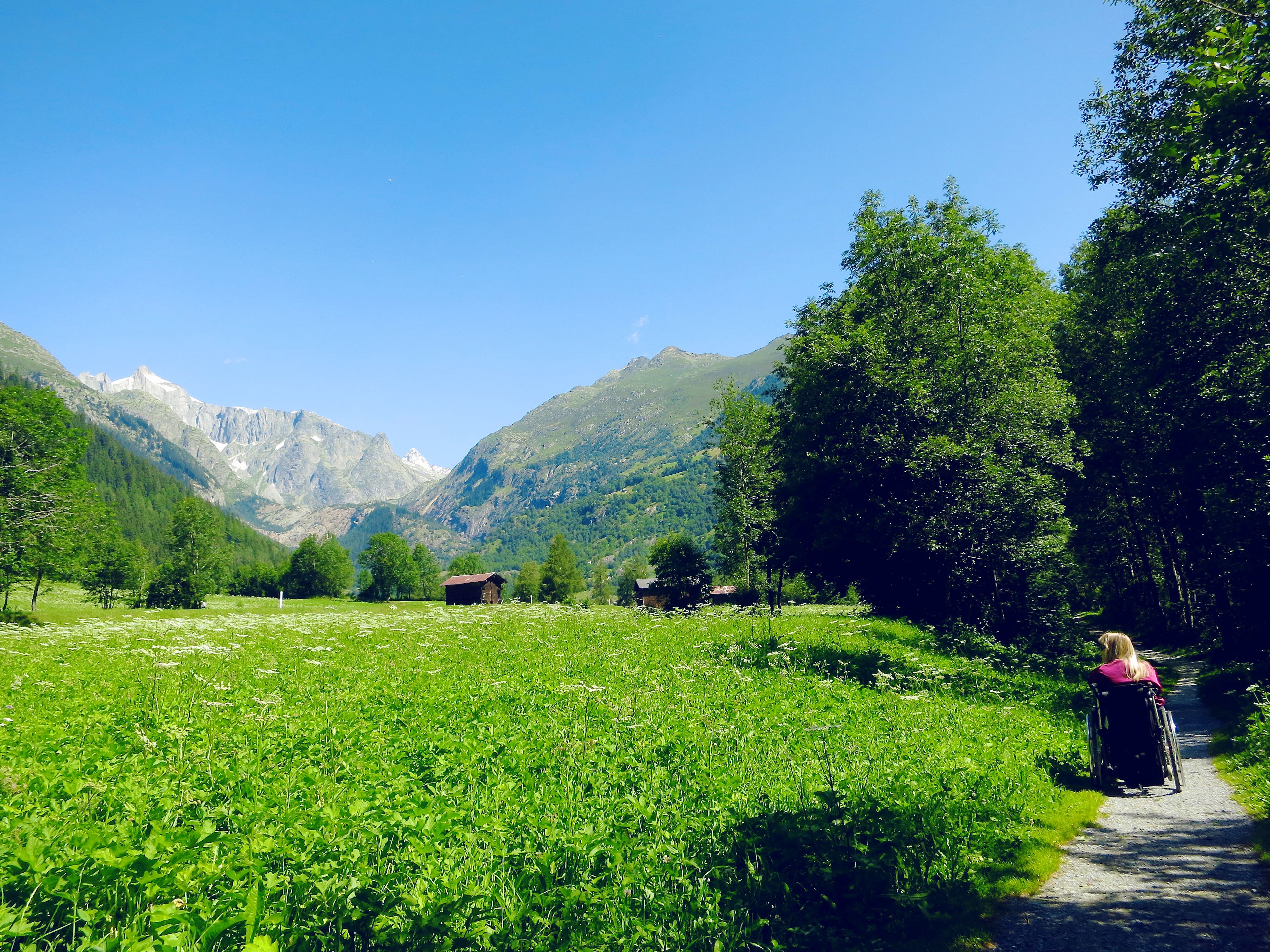 Wheelchair accessible paths, summer, Valais