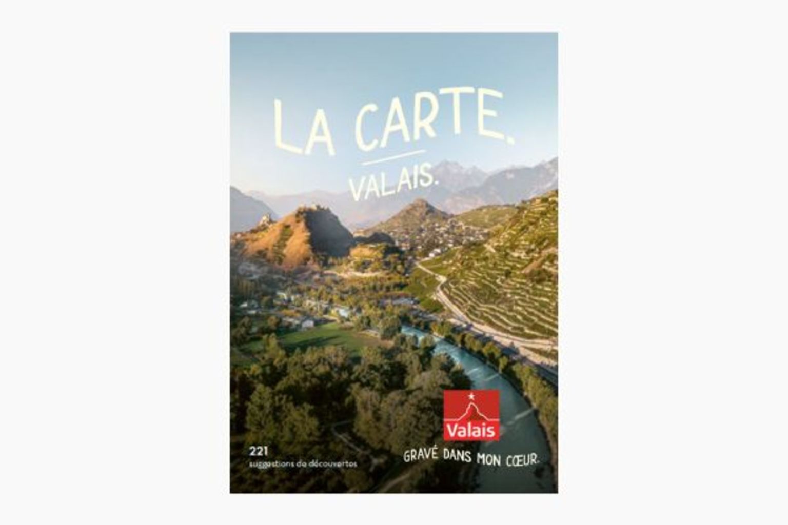 Broschüre mit Ausflugszielen im Wallis, Schweiz