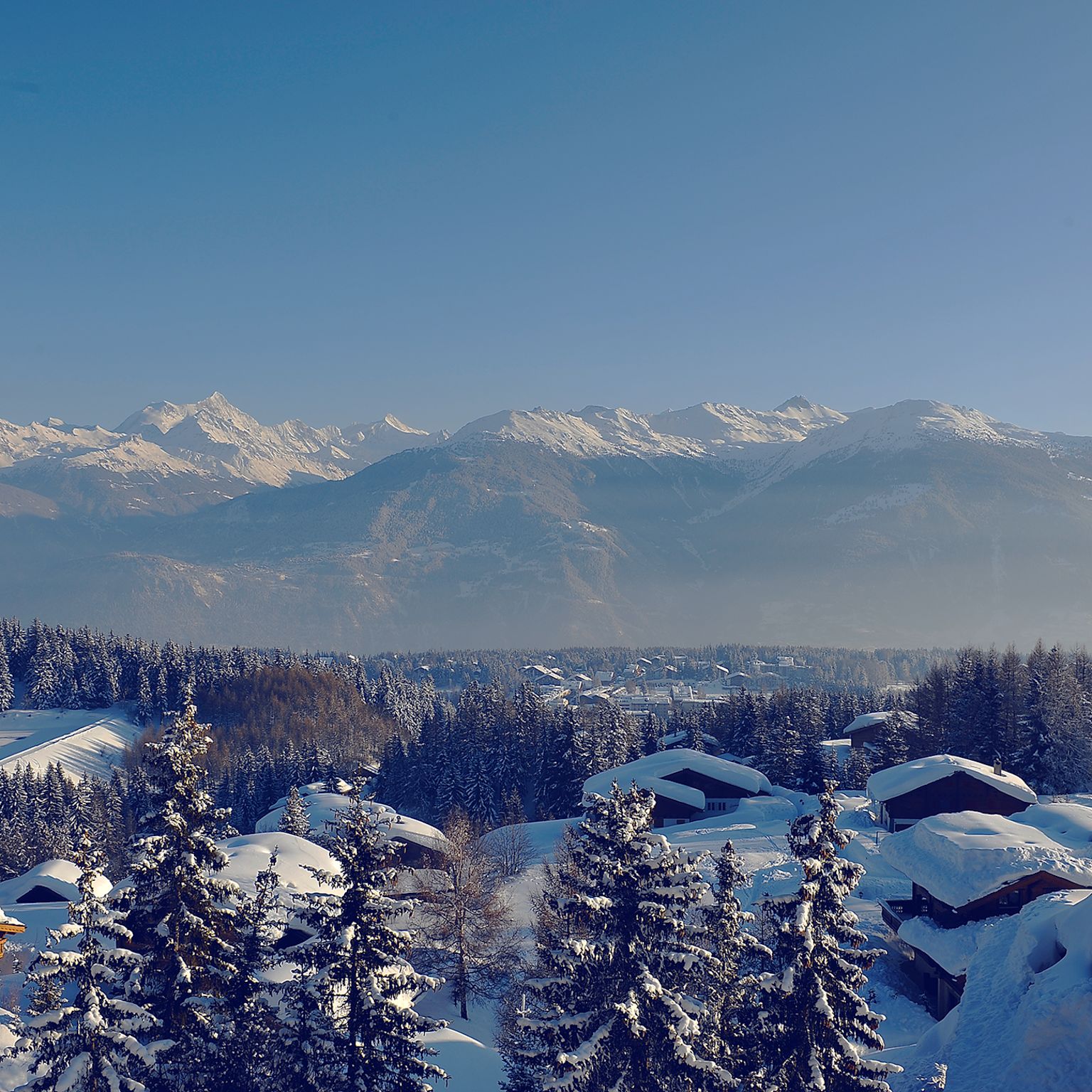 Winter in Crans-Montana, Valais