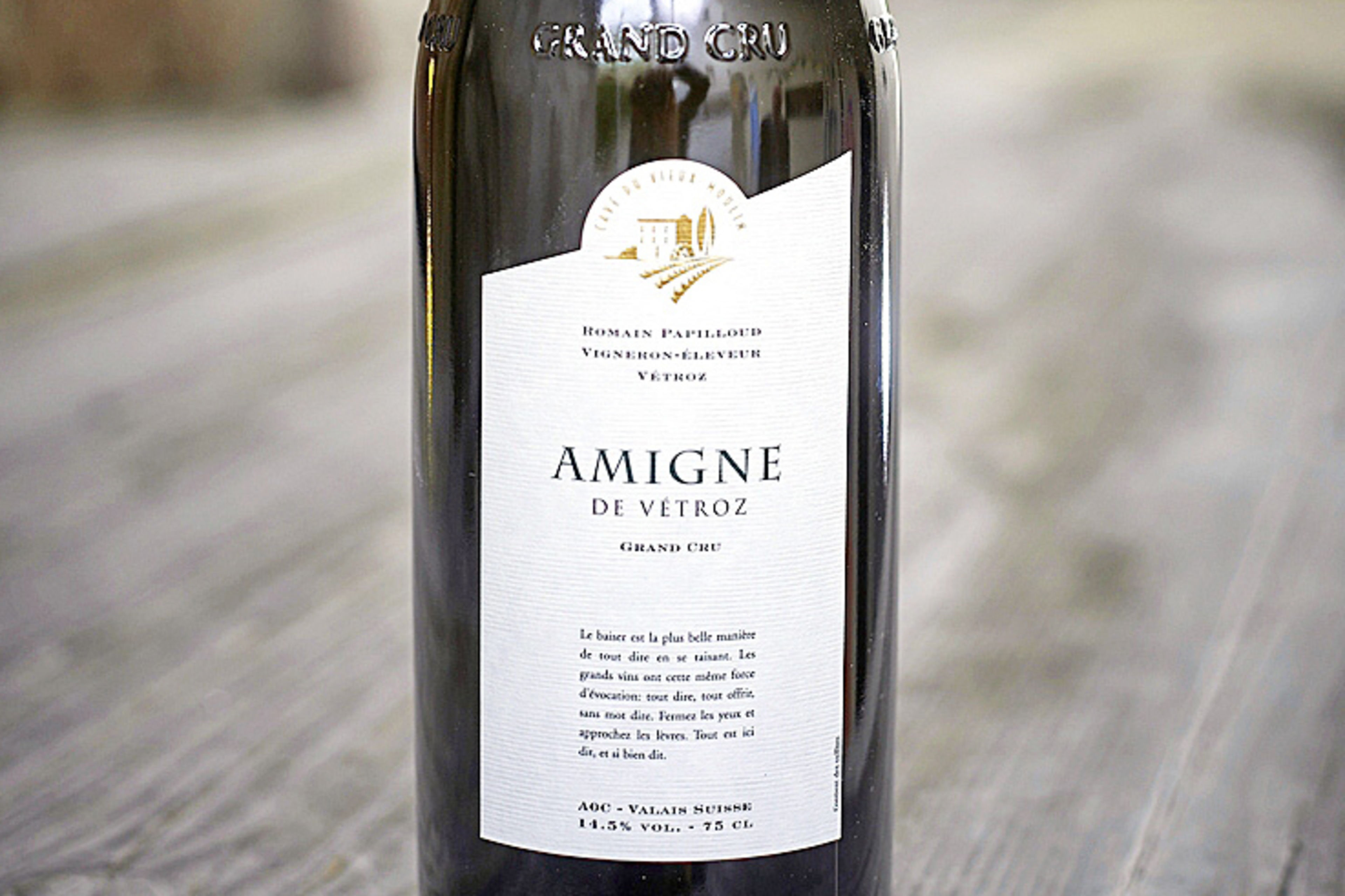 Amigne de Vétroz de la Cave Vieux-Moulin, Valais