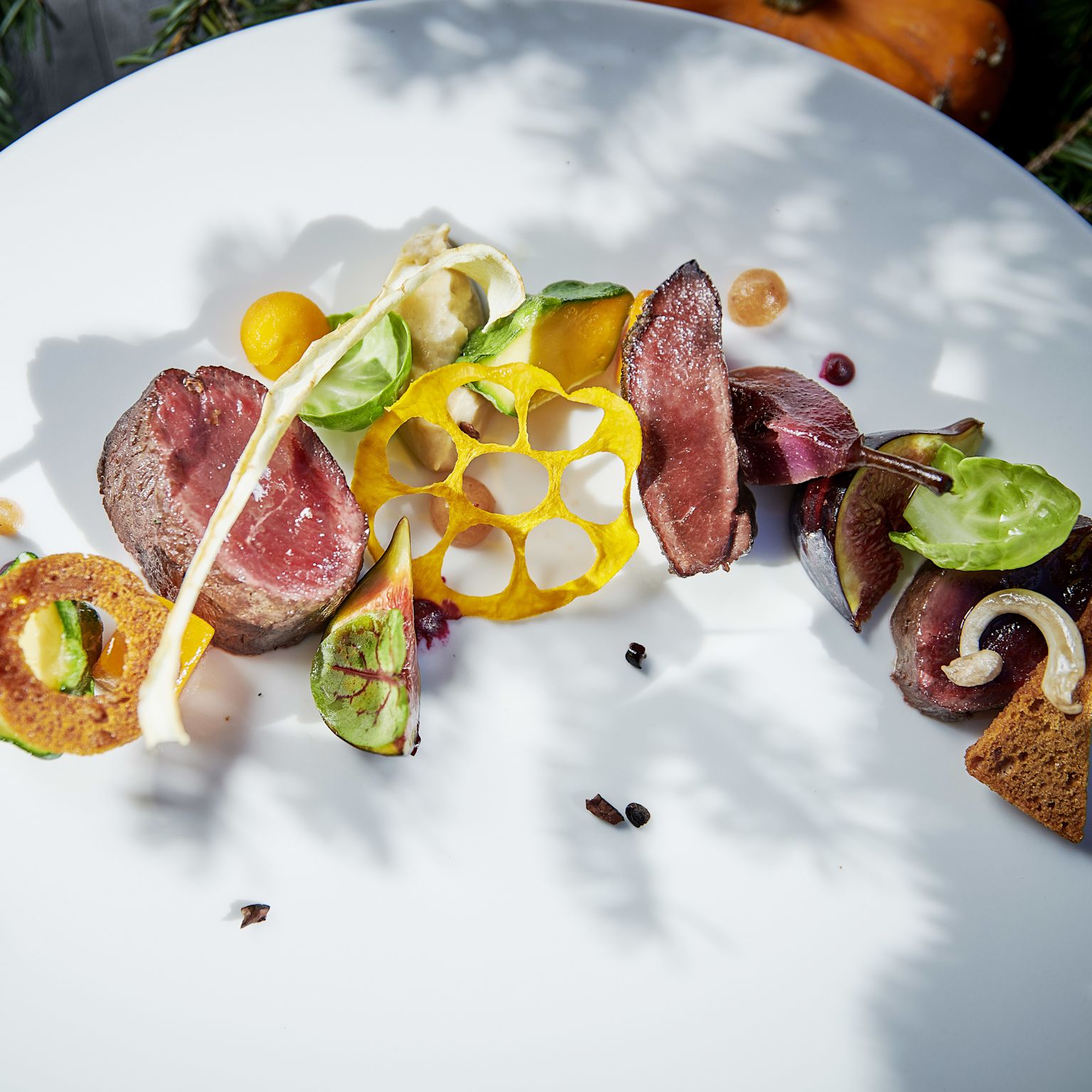 Gastronomic dish by Pierre Crepaud. Valais, Switzerland