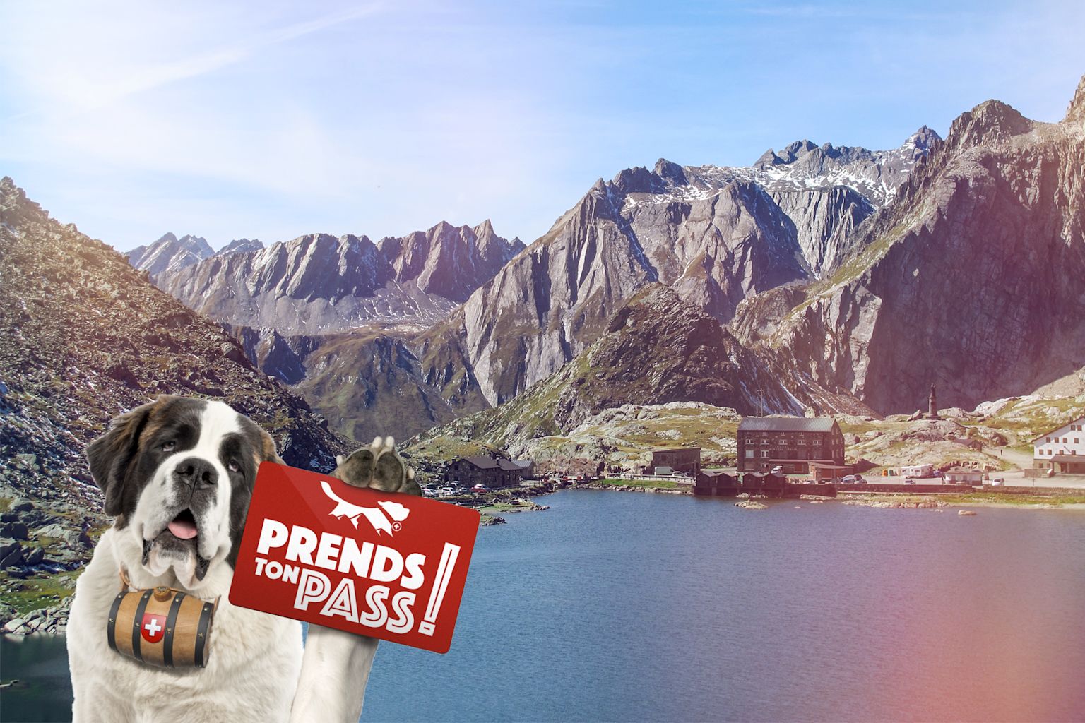 Col du Grand Saint-Bernard, Pass Saint-Bernard, été en Valais, Suisse