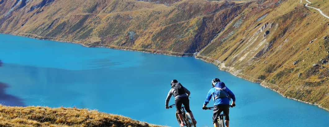 Mountainbike in den Walliser Bergen