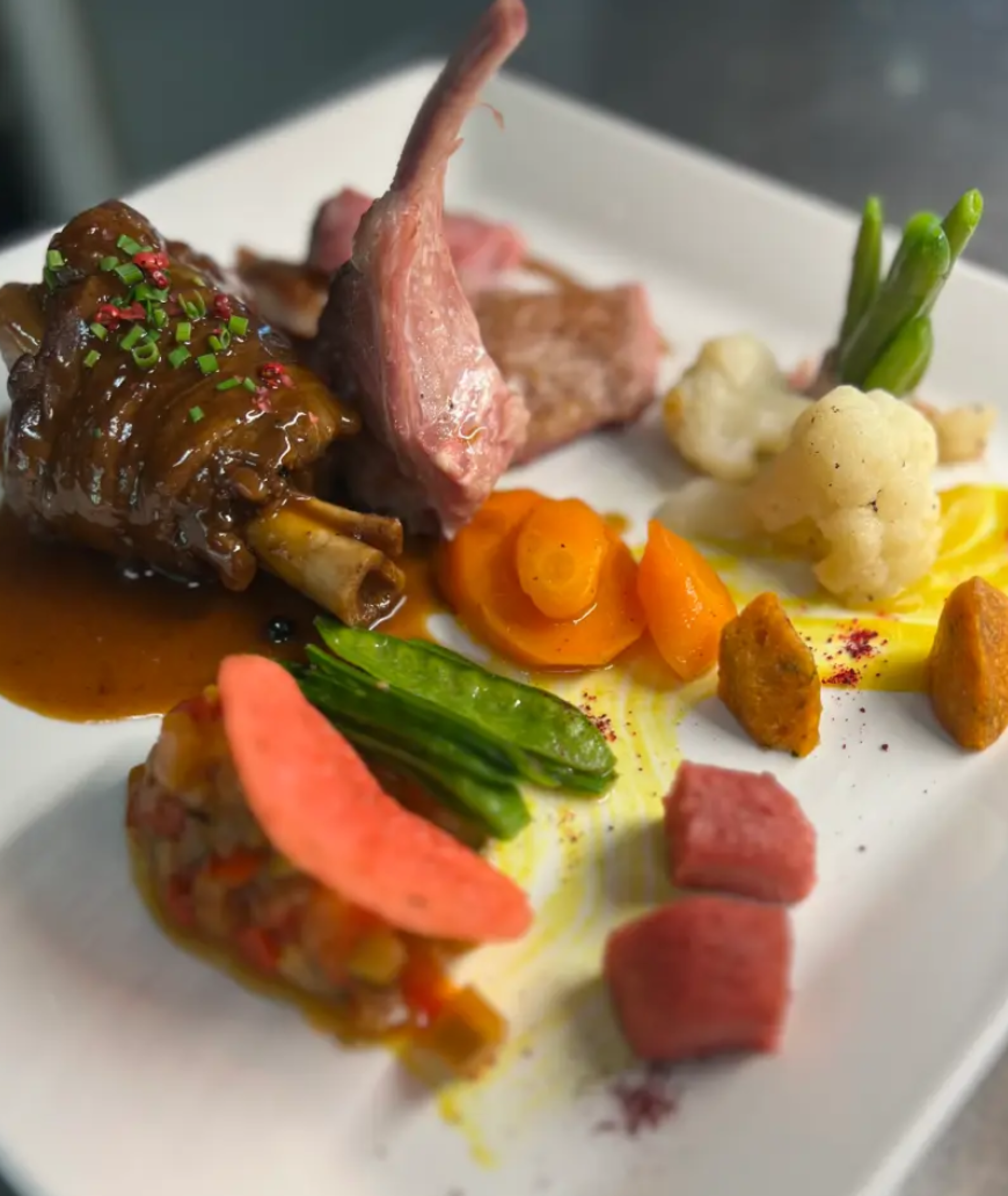 dish served at Flaschen restaurant on the ski slopes of Albinen, Valais