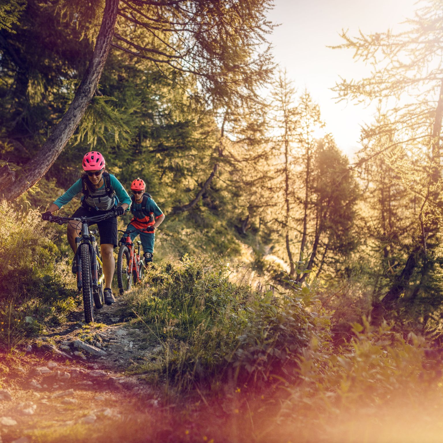 Mountain bike in Leukerbad, Valais, Switzerland