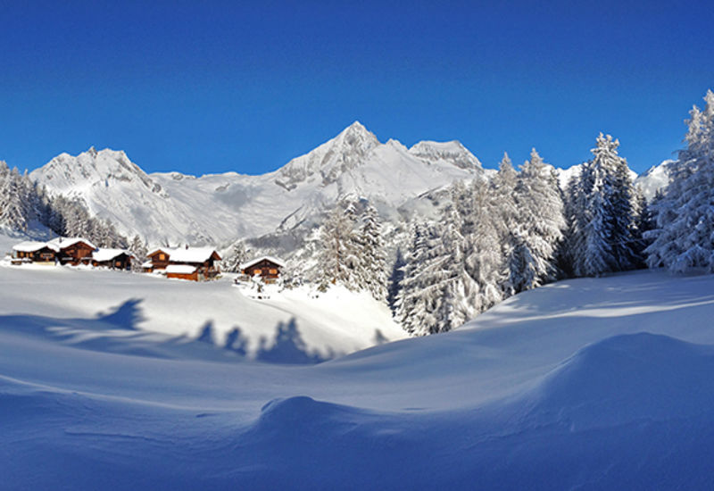 Moosalpregion en hiver, Valais